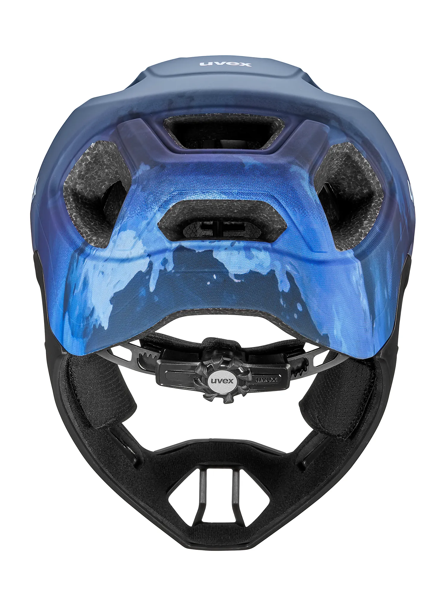 Kinder Helm Uvex React Jr. Fullface - dusk blue matt