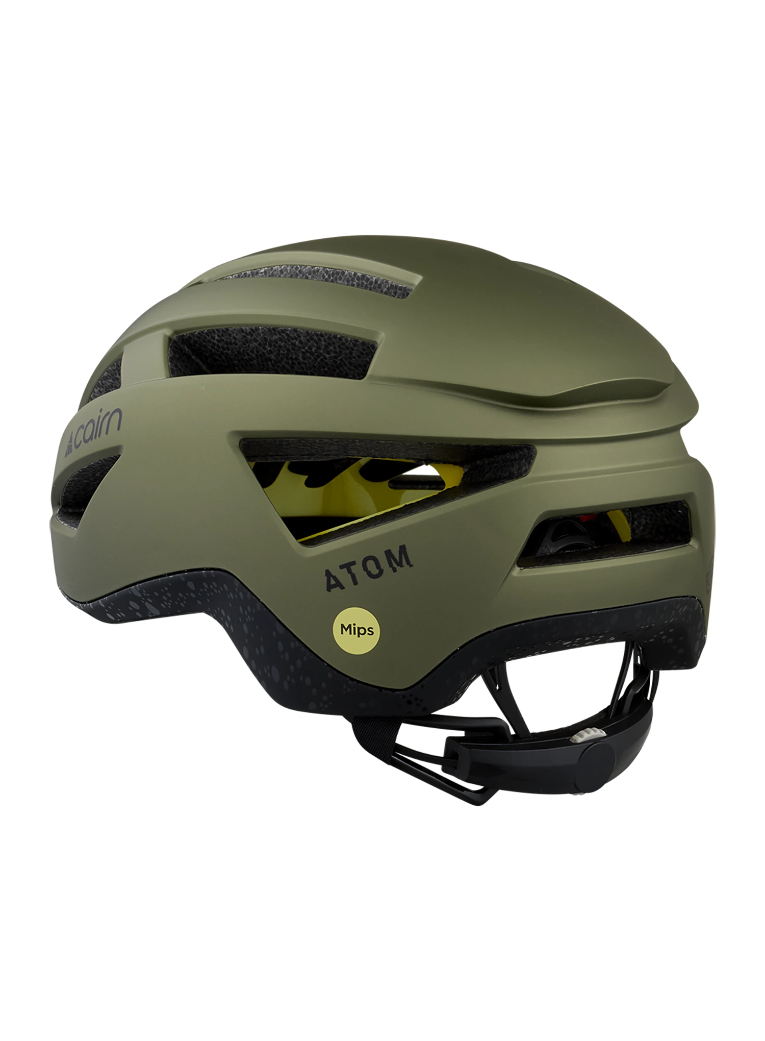 Fahrradhelm Cairn Atom Mips - mat metallic olive