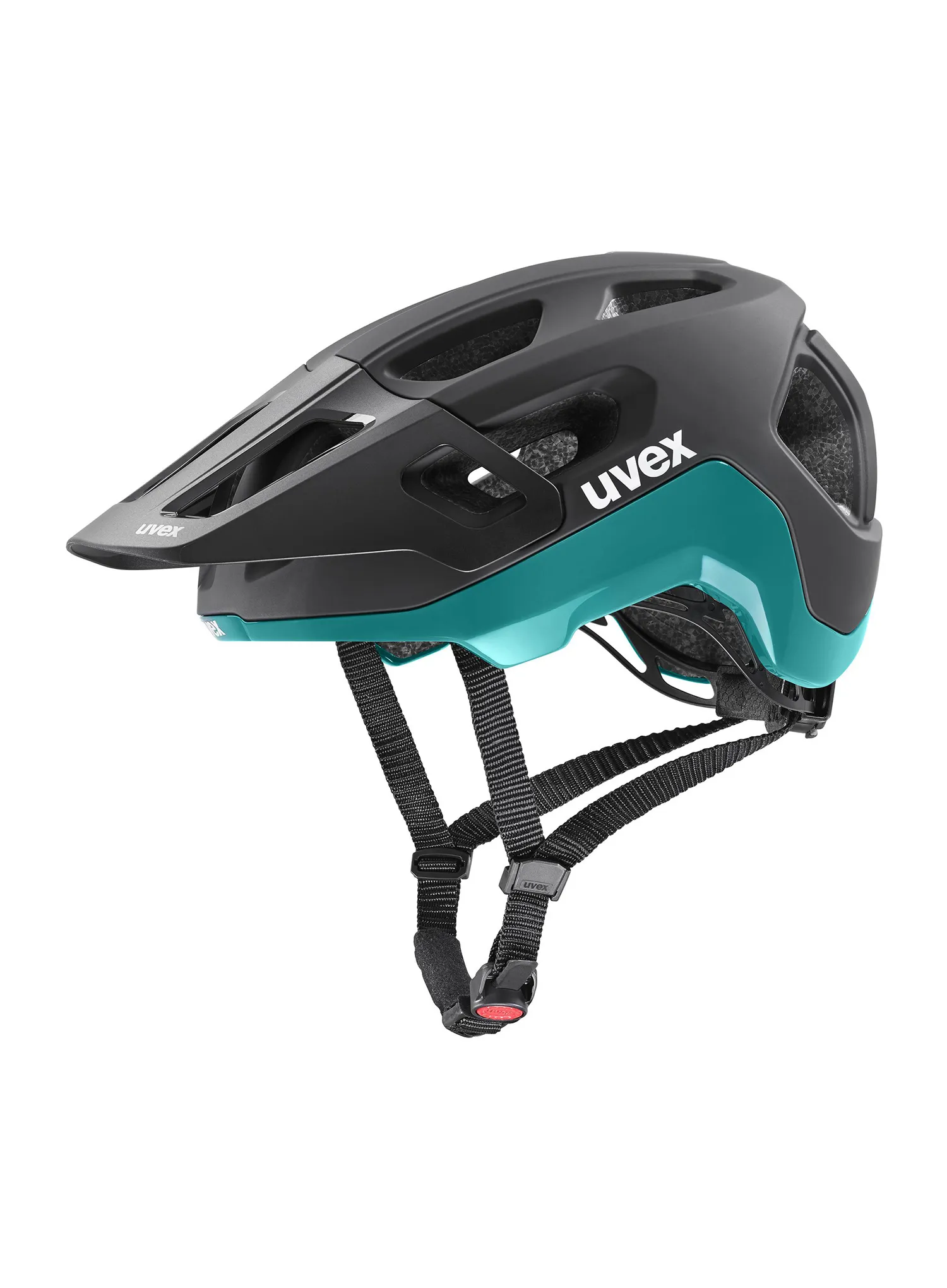Fahrradhelm Uvex React - black/teal matt