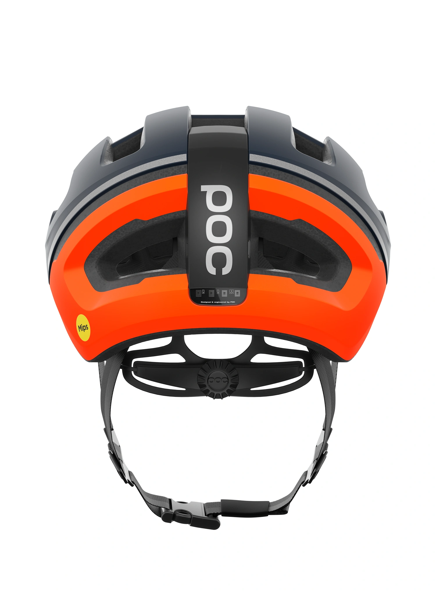 Rennradhelm POC Omne Beacon Mips - apatite navy/fluo orange matt
