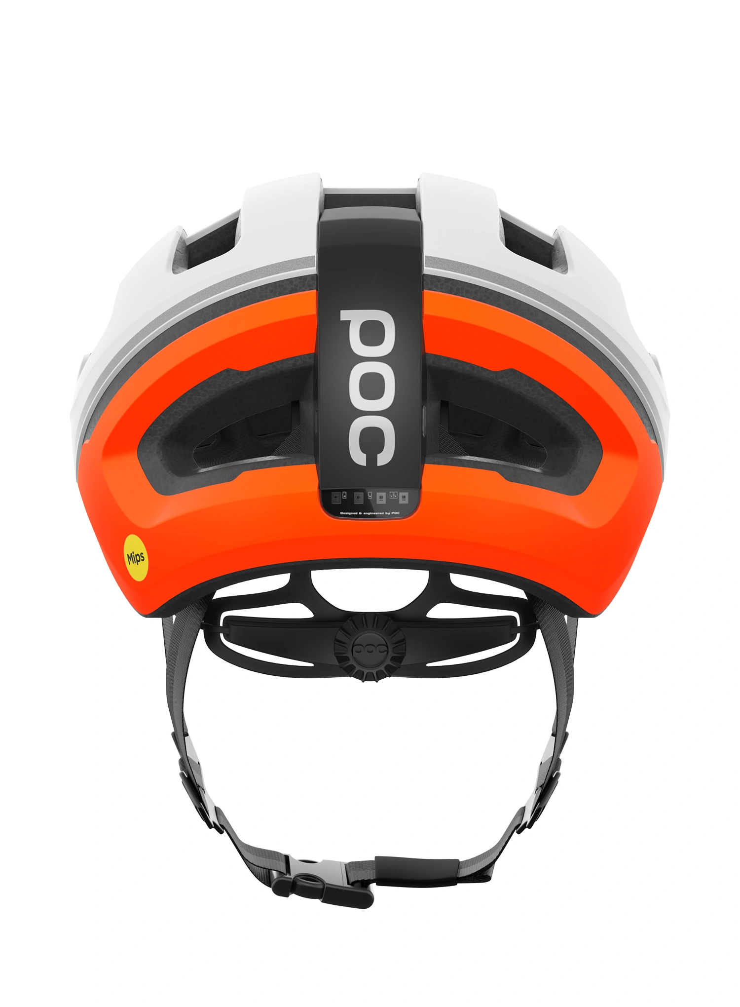 Rennradhelm POC Omne Beacon Mips - hydro white/fluo orange matt