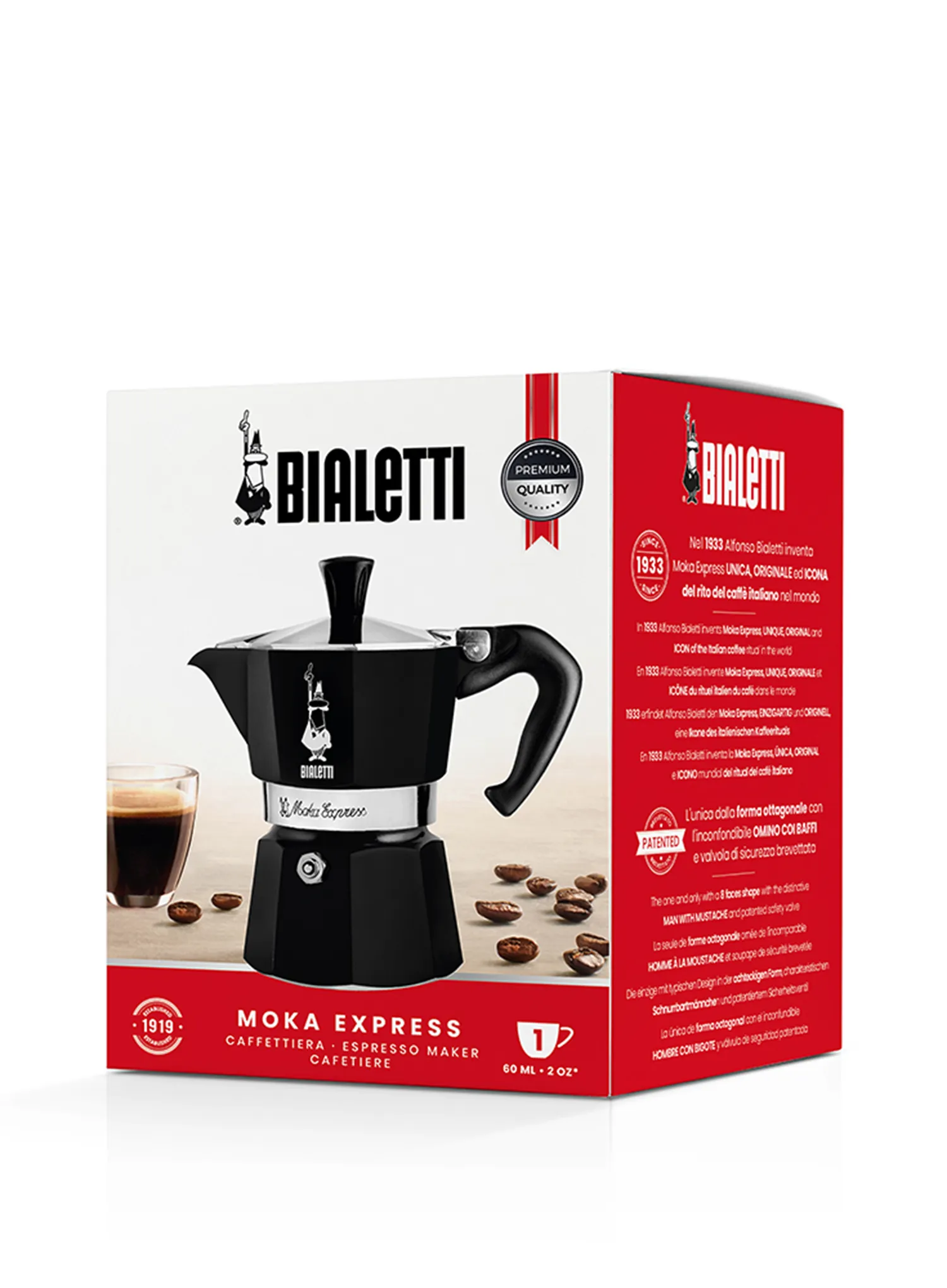 Kaffeekanne Bialetti Moka Express 1TZ - black