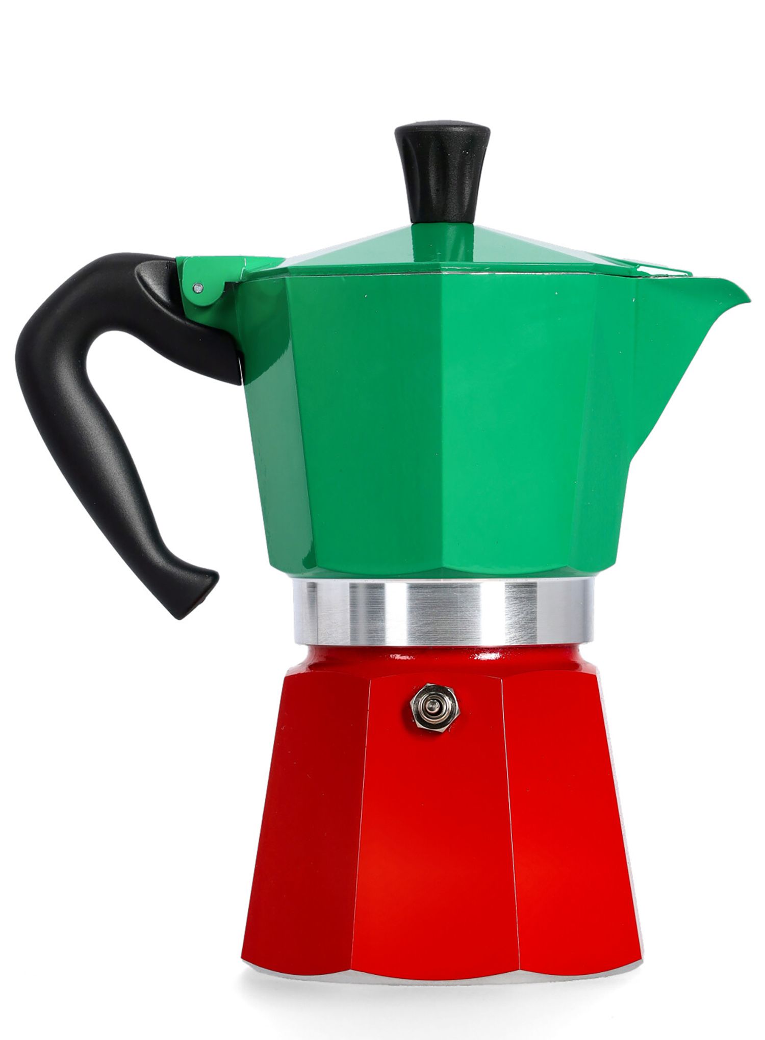Kaffeekanne Bialetti Moka Express Italia 6TZ - grn/red