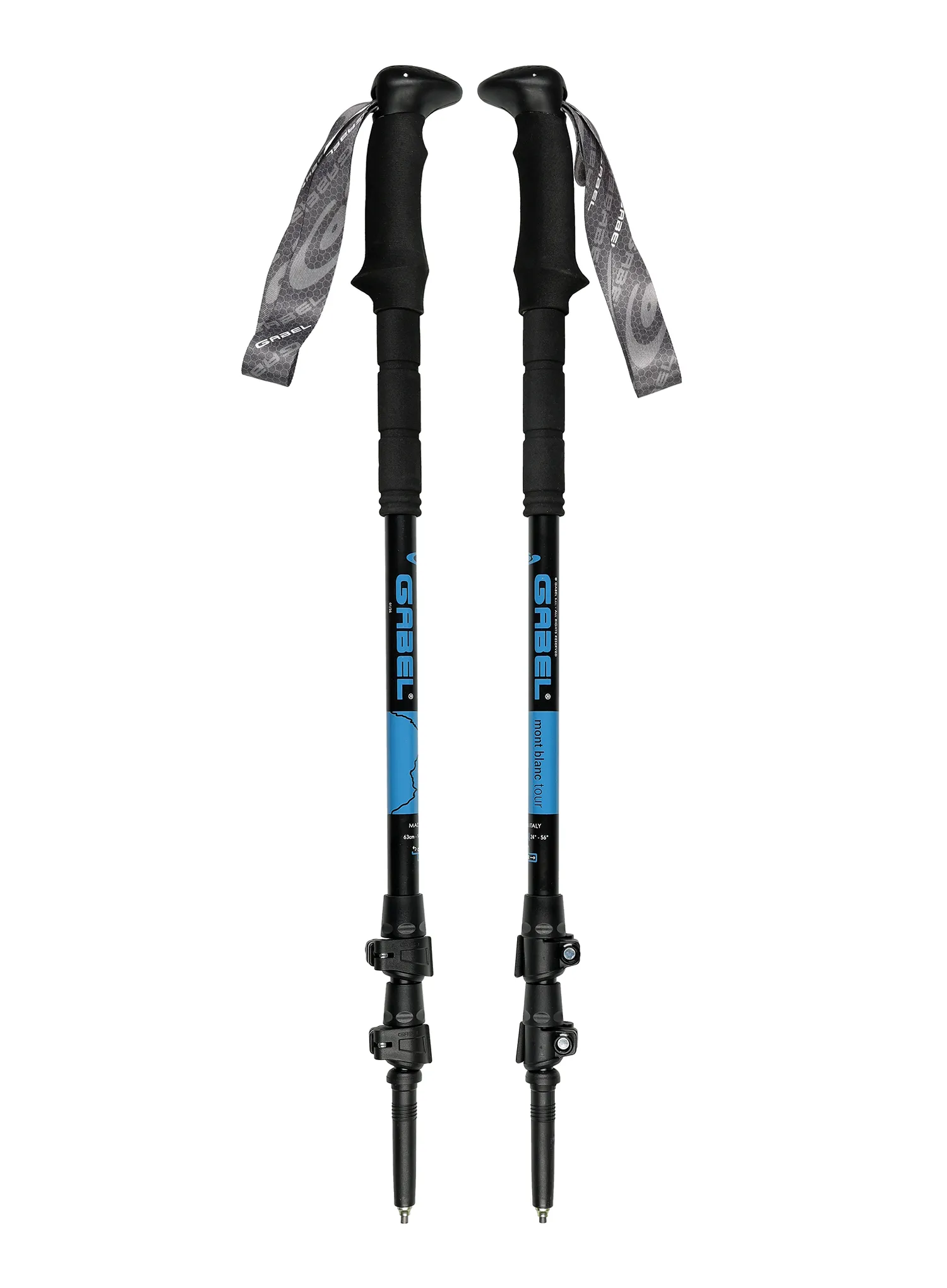 Alu-Stöcke Gabel Mont Blanc Tour - blue steel