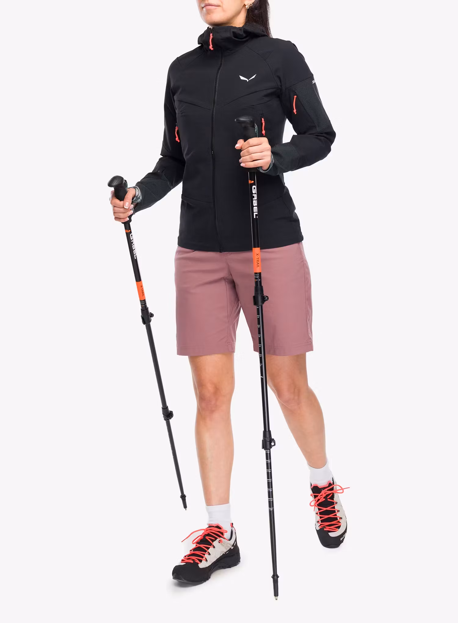 Alu-Stöcke Gabel X-Trail - orange