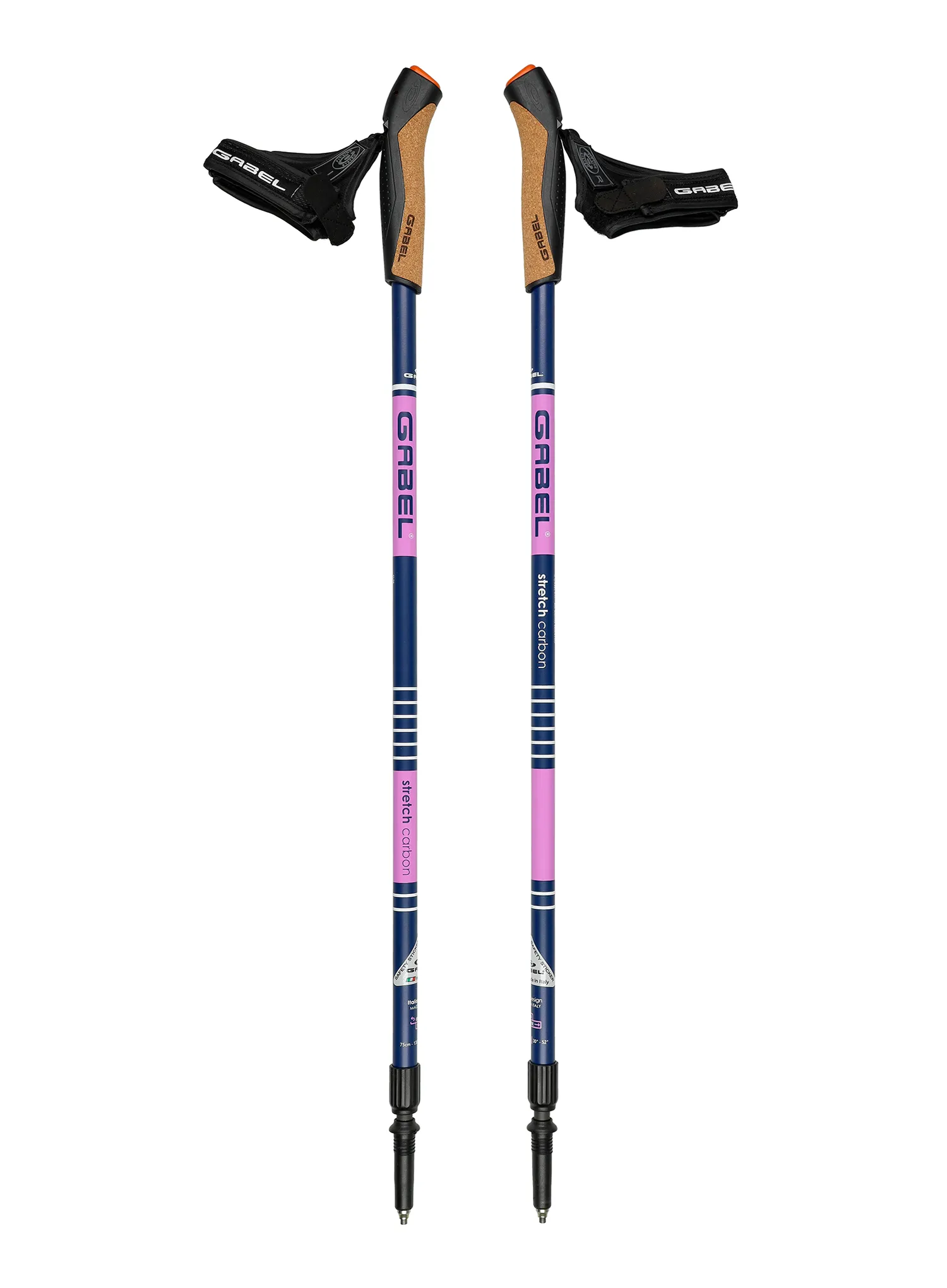 Nordic Walking Stöcke Gabel Stretch Carbon - lilac