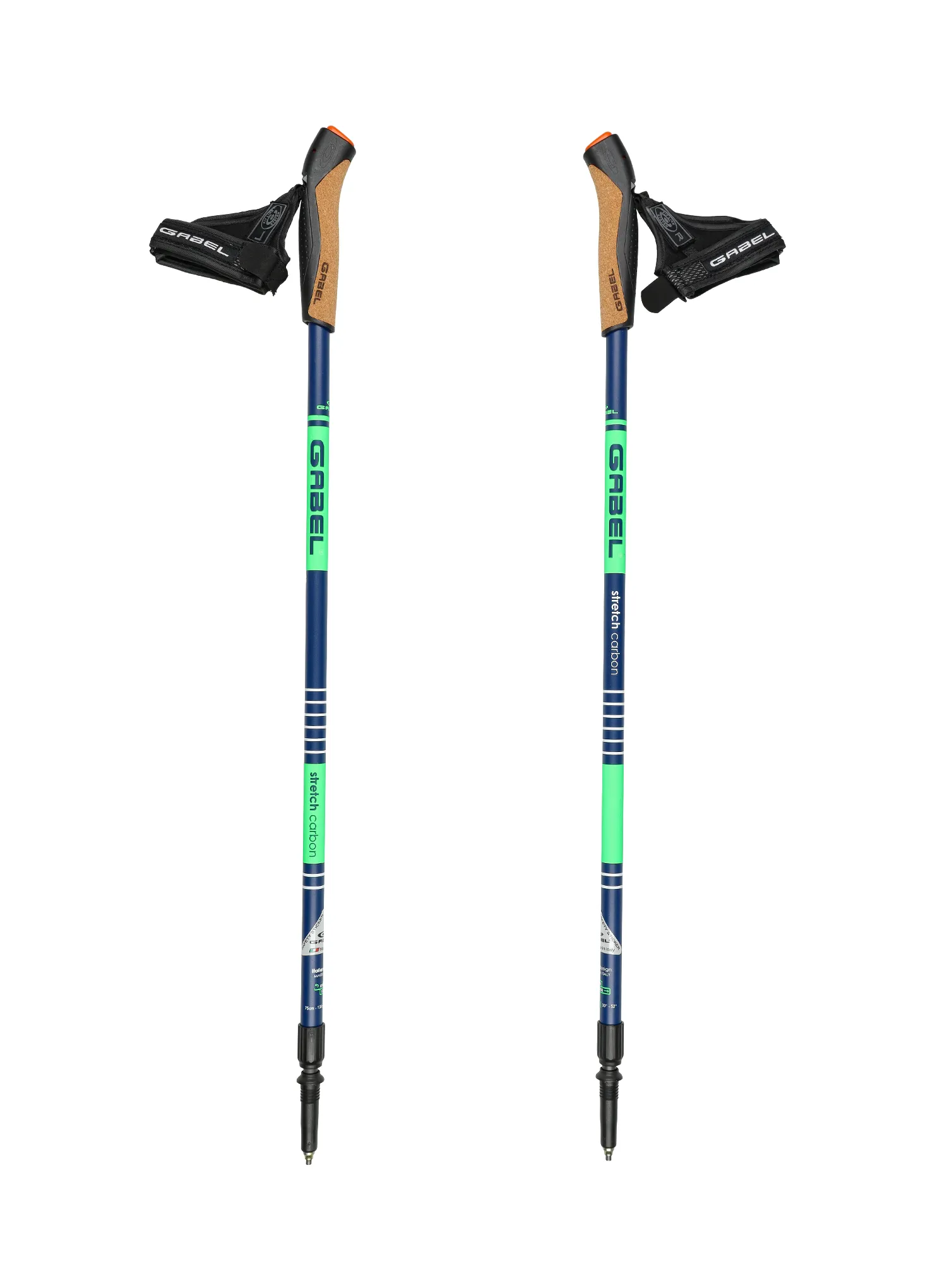 Nordic Walking Stöcke Gabel Stretch Carbon - lime