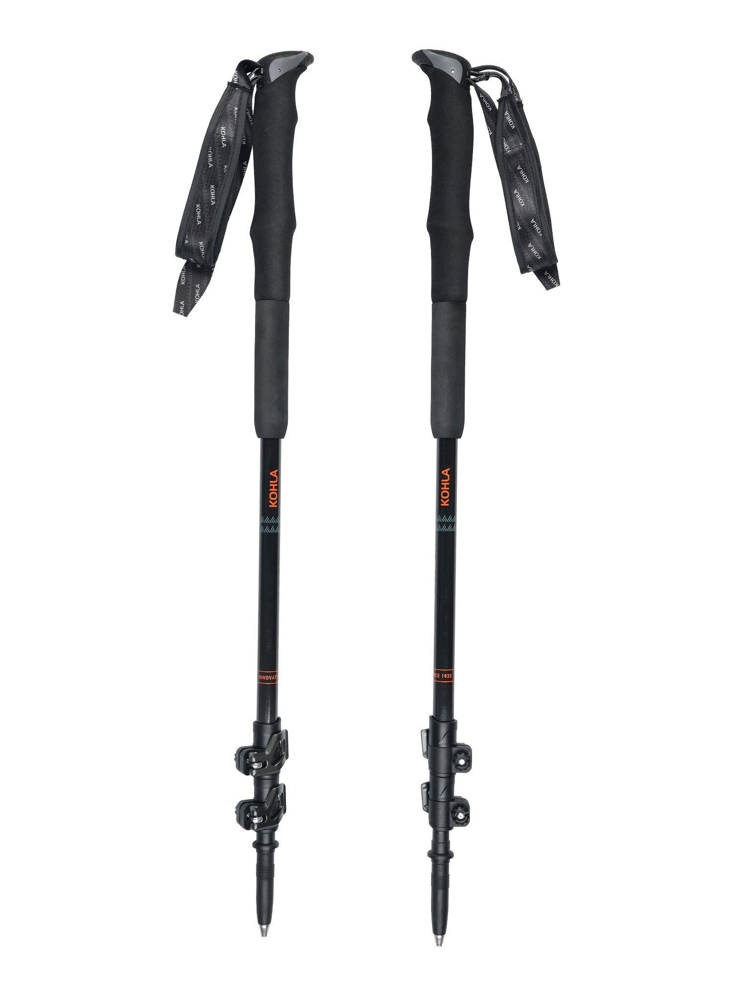 Trekkingstöcke Kohla Alpinist - black/orange