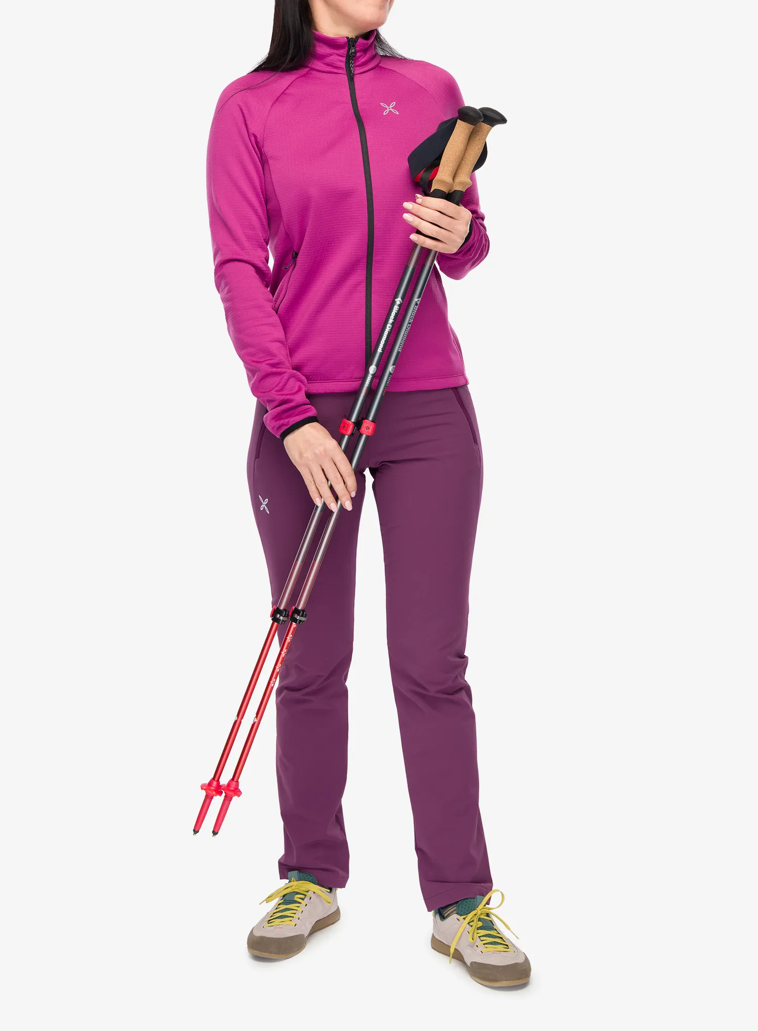 Trekkingstöcke Black Diamond Pursuit Shock Trekking Poles S/M - steel grey/octane