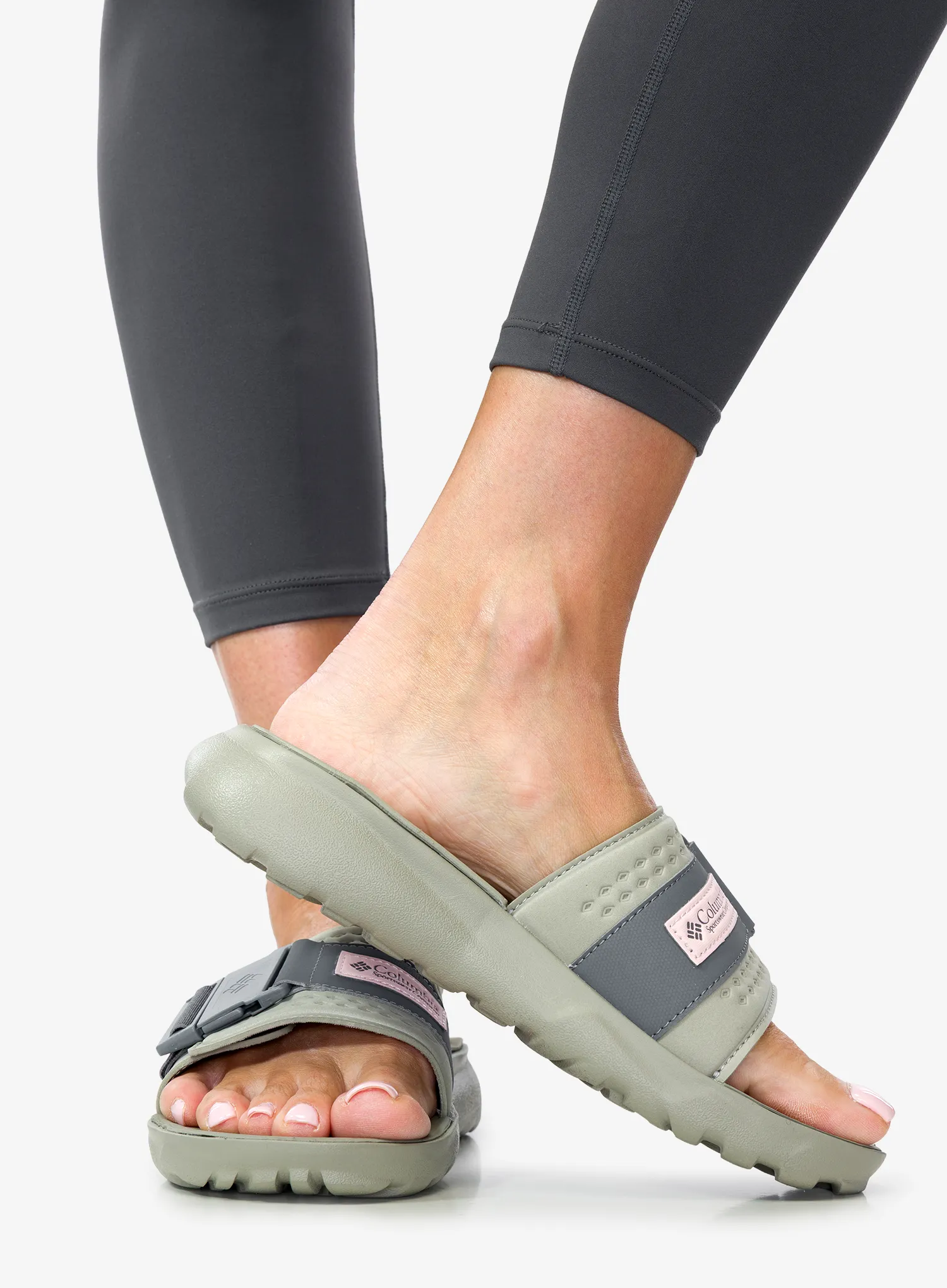 Pantoletten Damen Columbia Peakfreak Roam Slide - grey green/ti grey steel