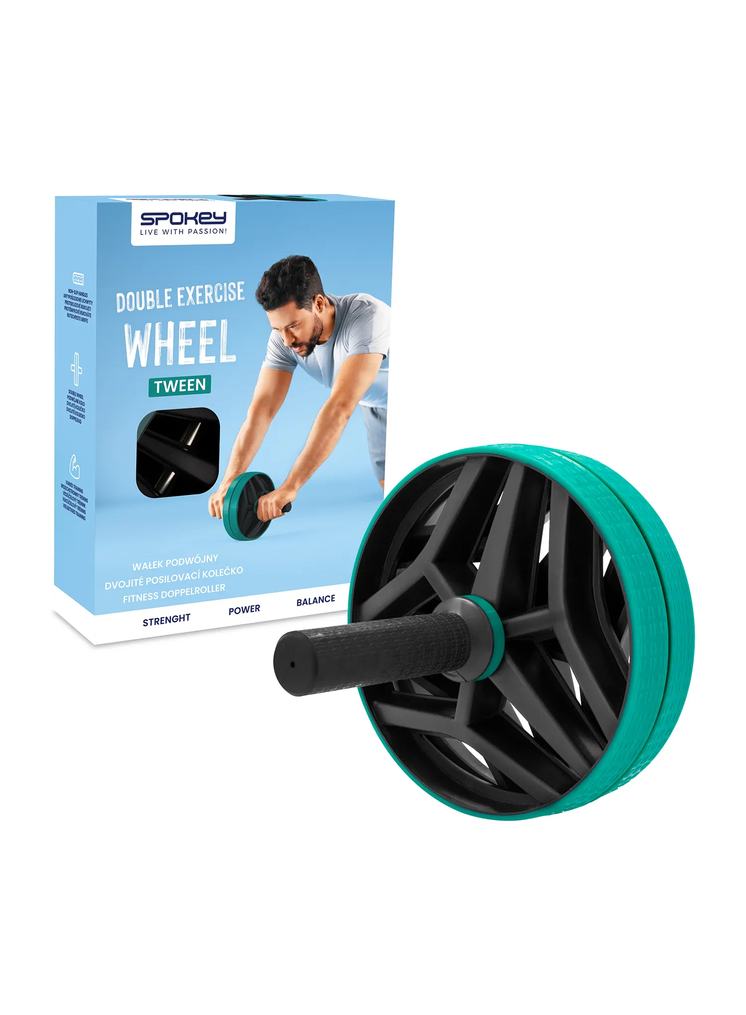 Bauchroller Spokey Twin - black/green