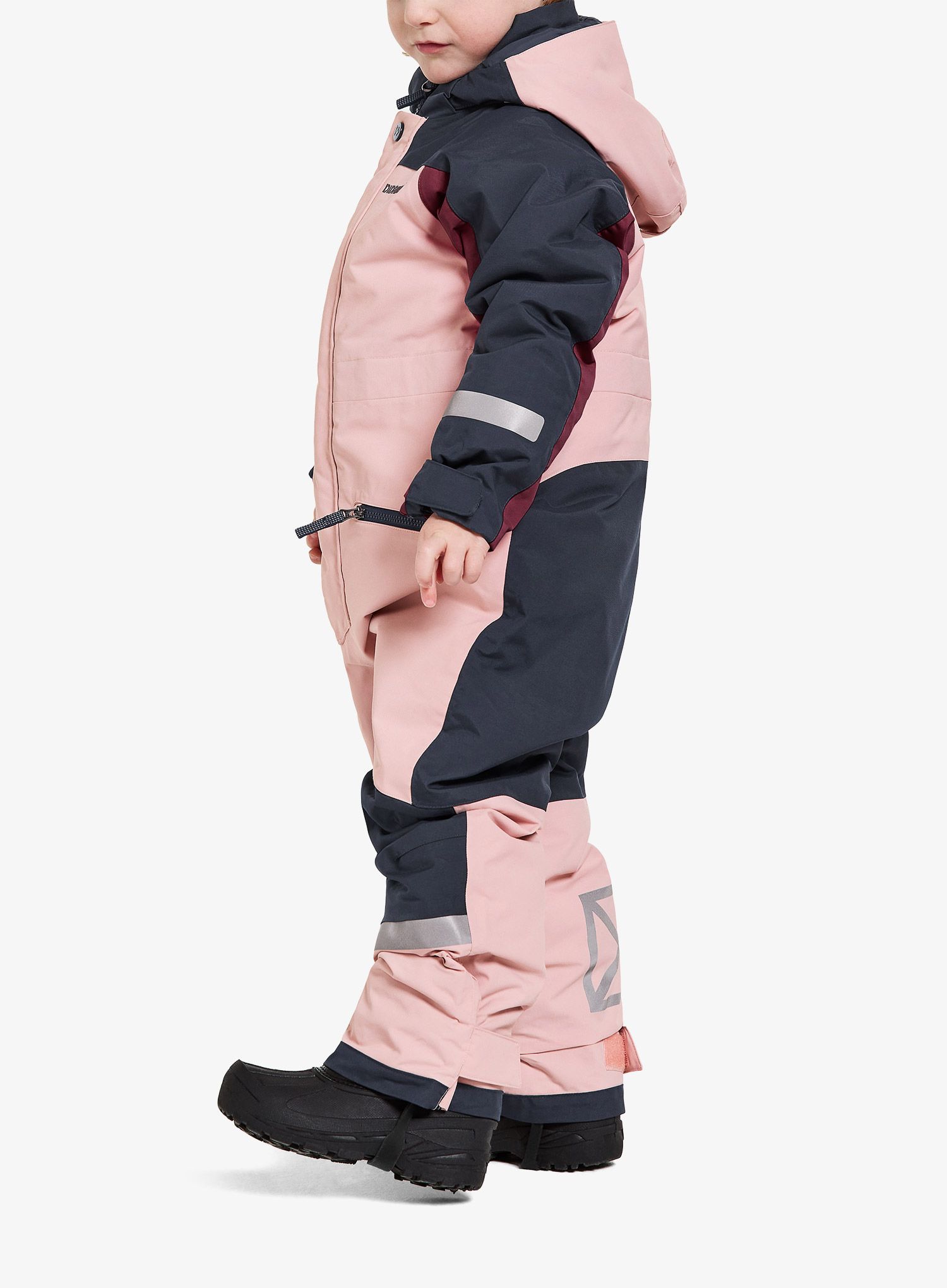 Mädchen-Overall Didriksons Neptun Coverall 3 - dusty pink