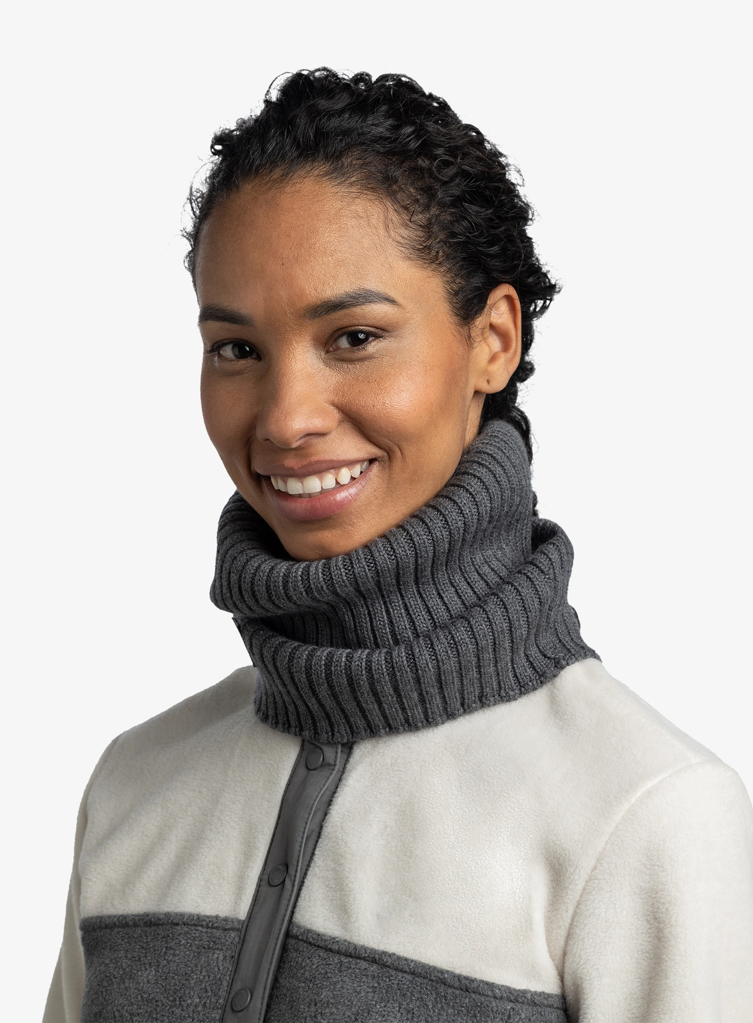 Schlauchschal Buff Knitted Neckwarmer Norval - grey heather