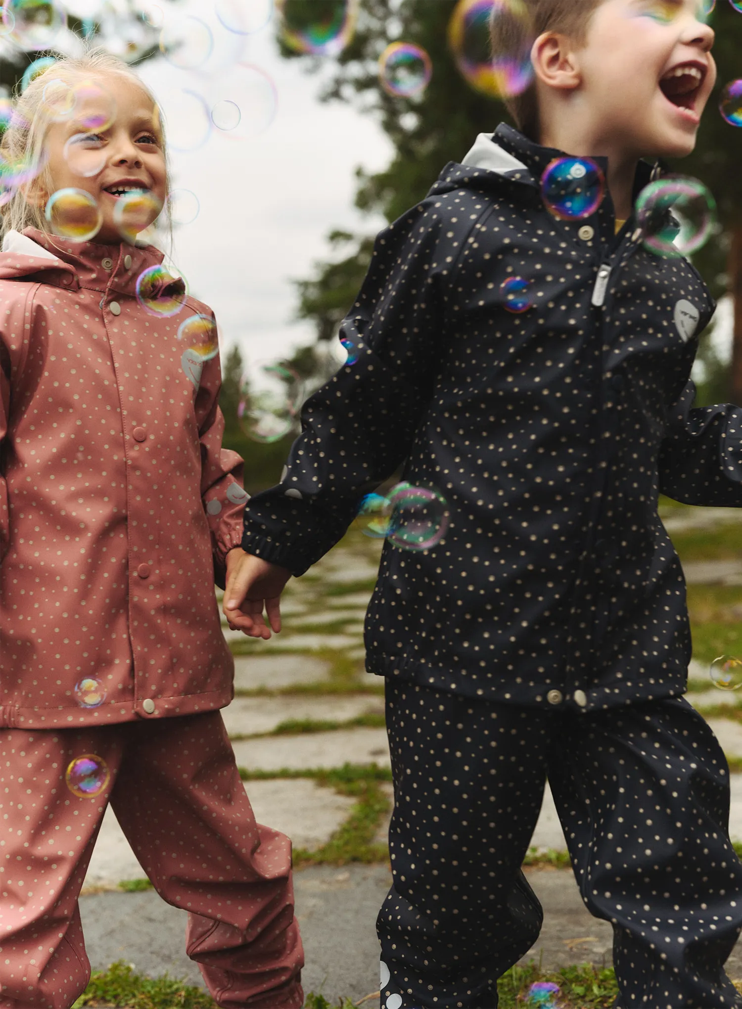 Set für Kinder Viking Jolly Print Rain Set - pink
