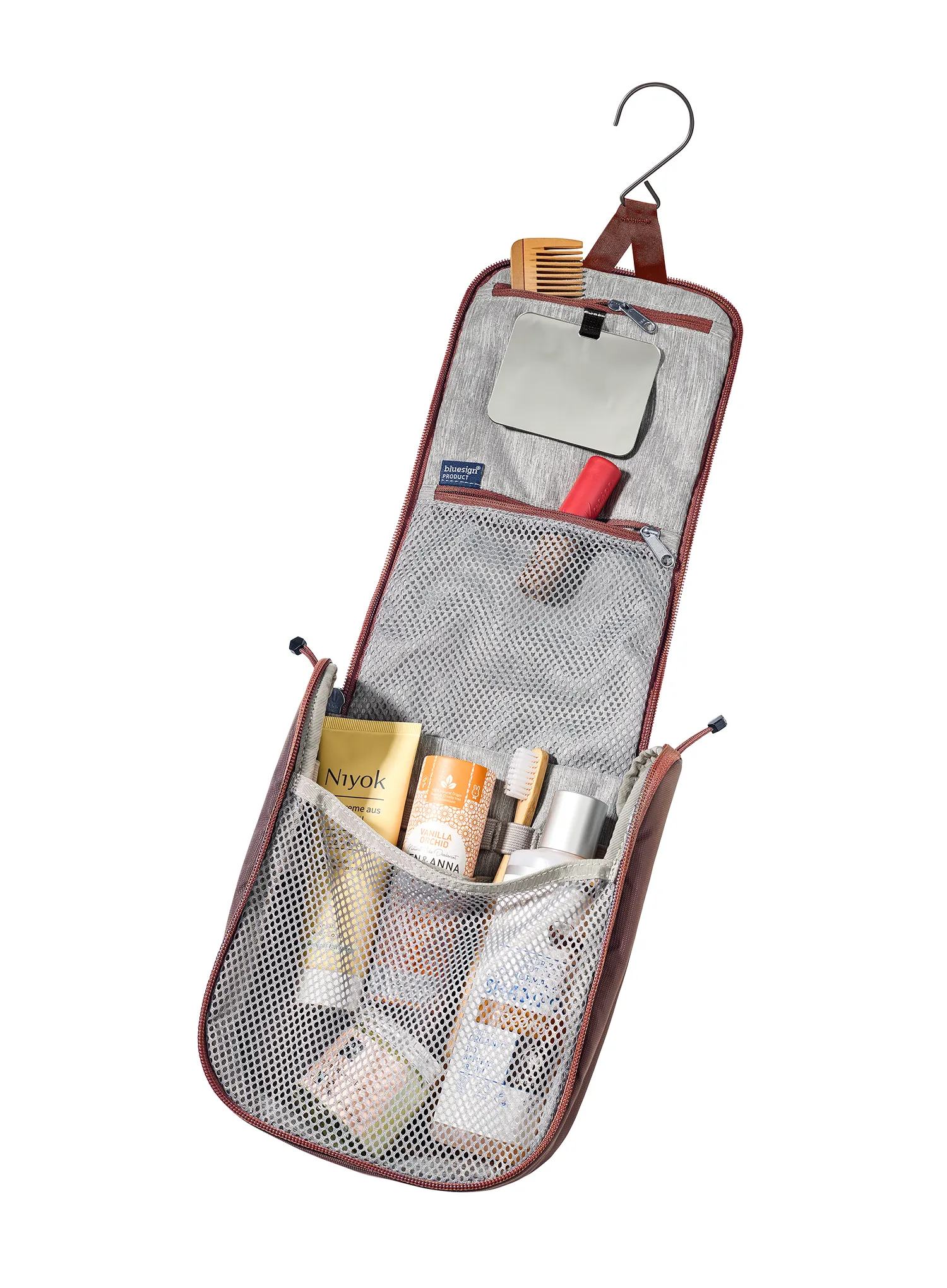 Kulturbeutel Deuter Wash Center I - raisin/caspia