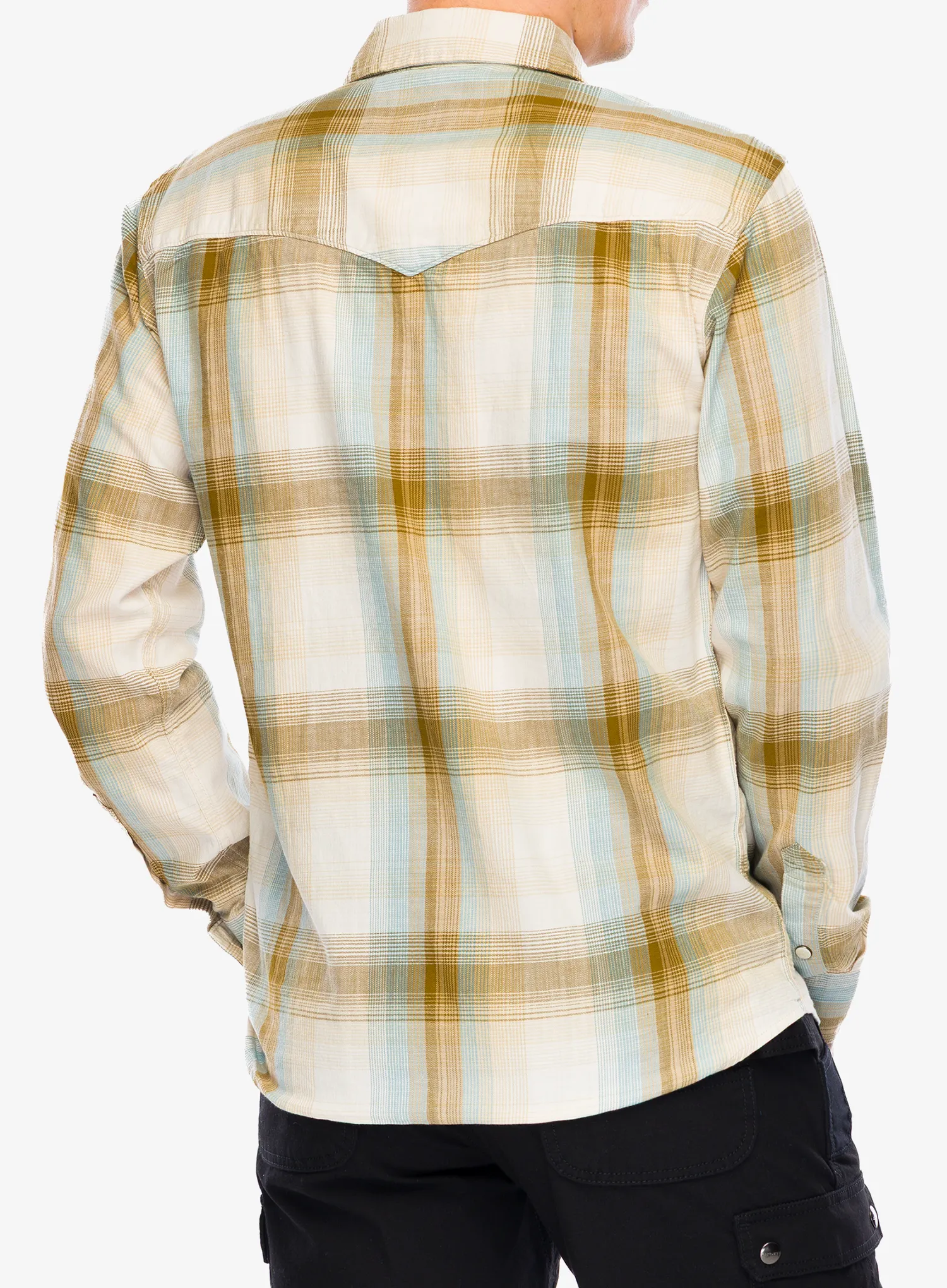 Hemd Carhartt Snap-Front Plaid Shirt - chalk
