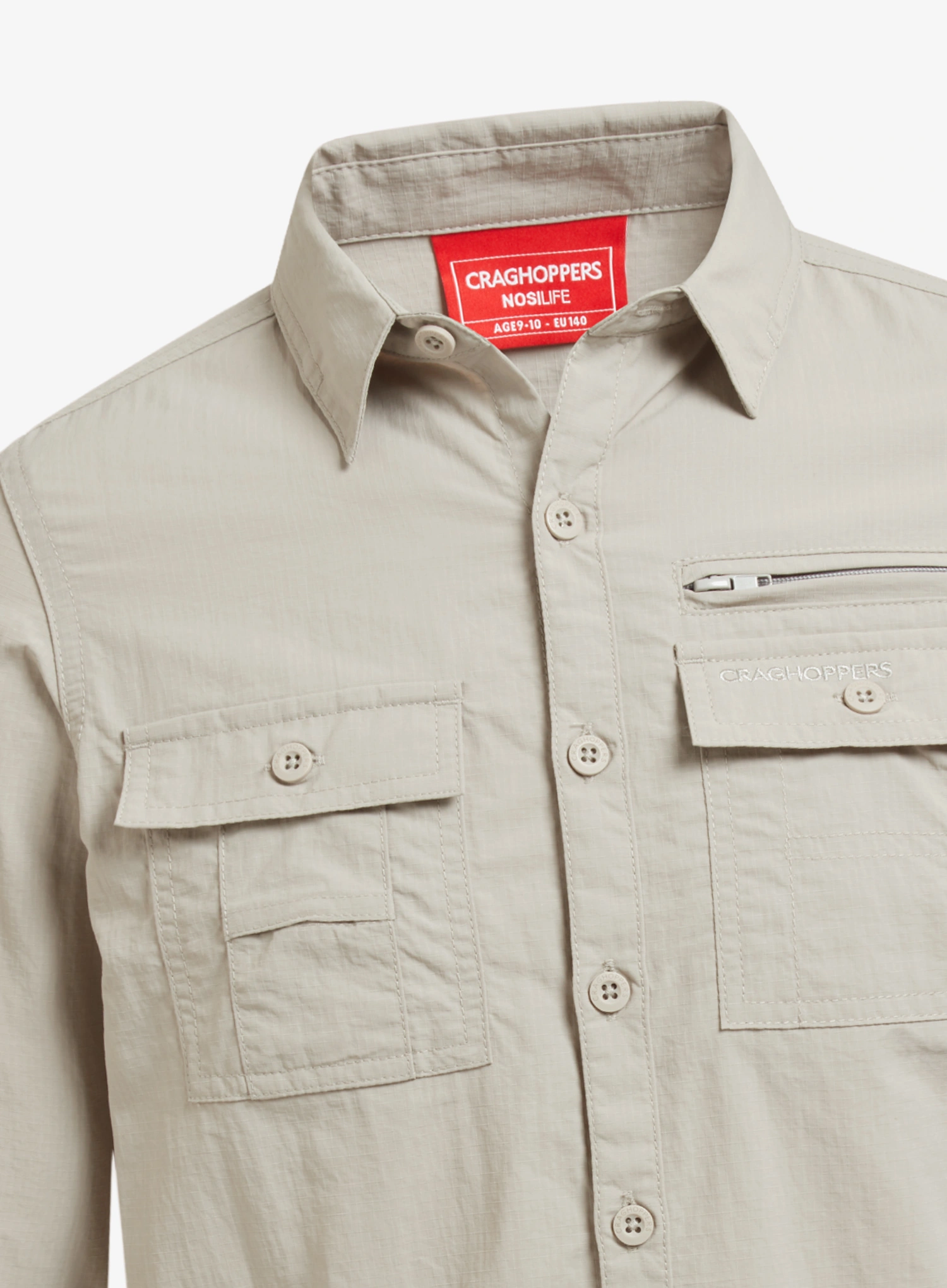 Hemd Craghoppers NosiLife Adventure Long Sleeved Shirt - parchment