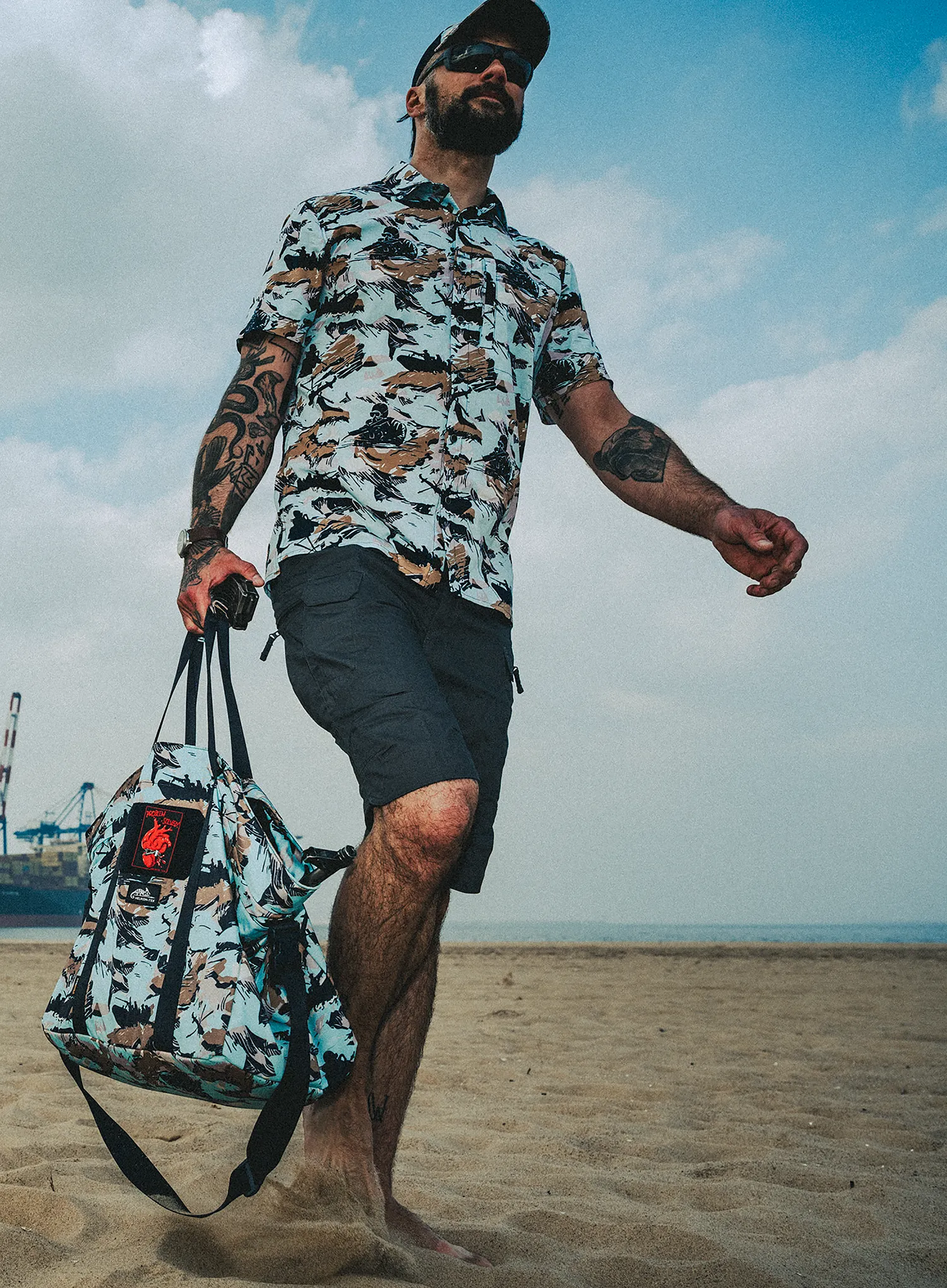 Hemd Helikon-Tex Tactical Hawaiian Short Sleeve - pacific