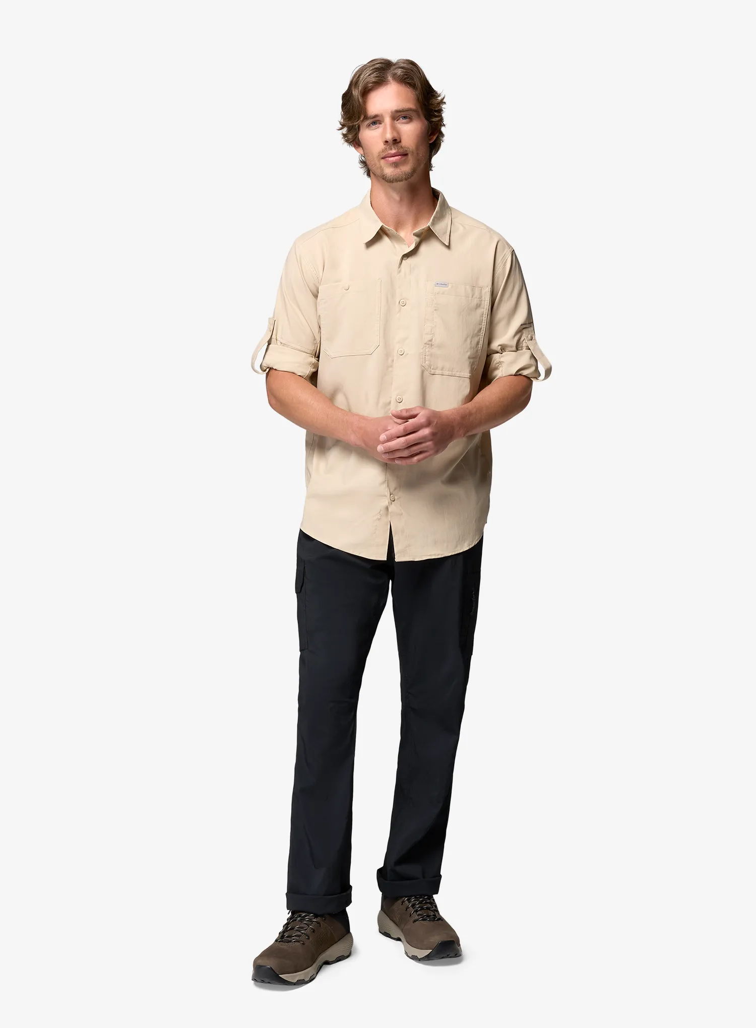 Reisehemd Columbia Silver Ridge Utility II LS Shirt - ancient fossil