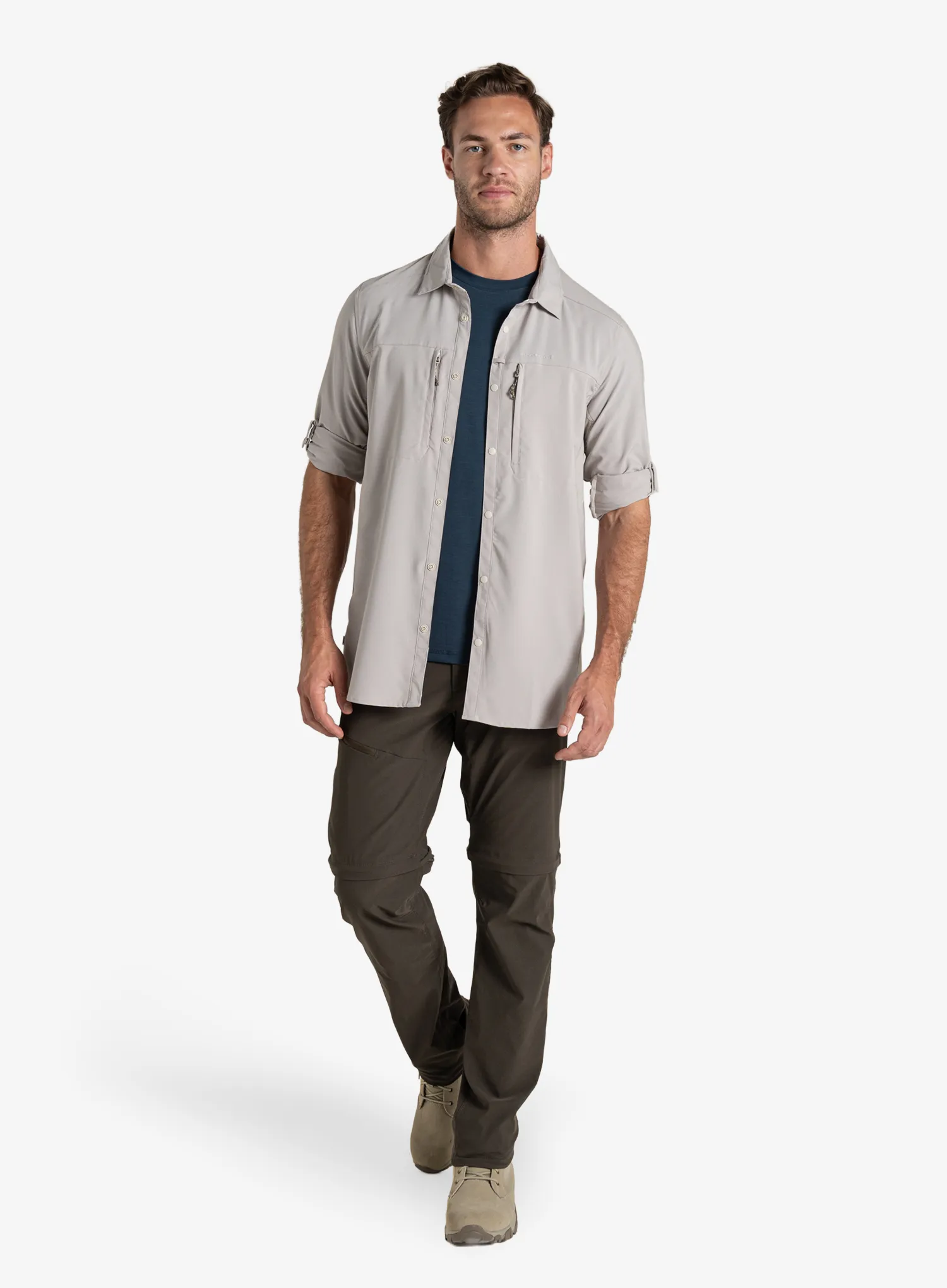 Reisehemd Craghoppers NosiLife Pro LS Shirt V - parchment