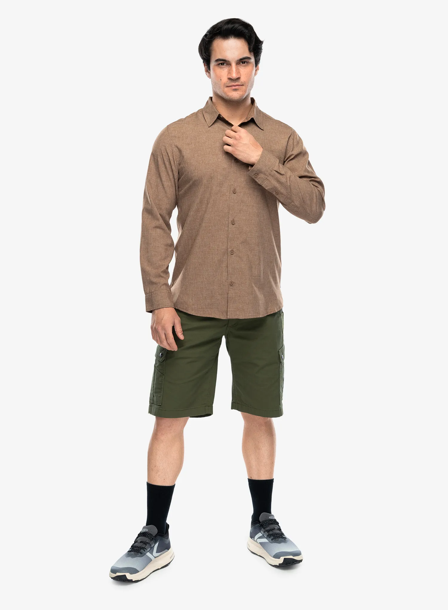 Mückenschutz-Hemd Royal Robbins Amp Lite II L/S - walnut htr