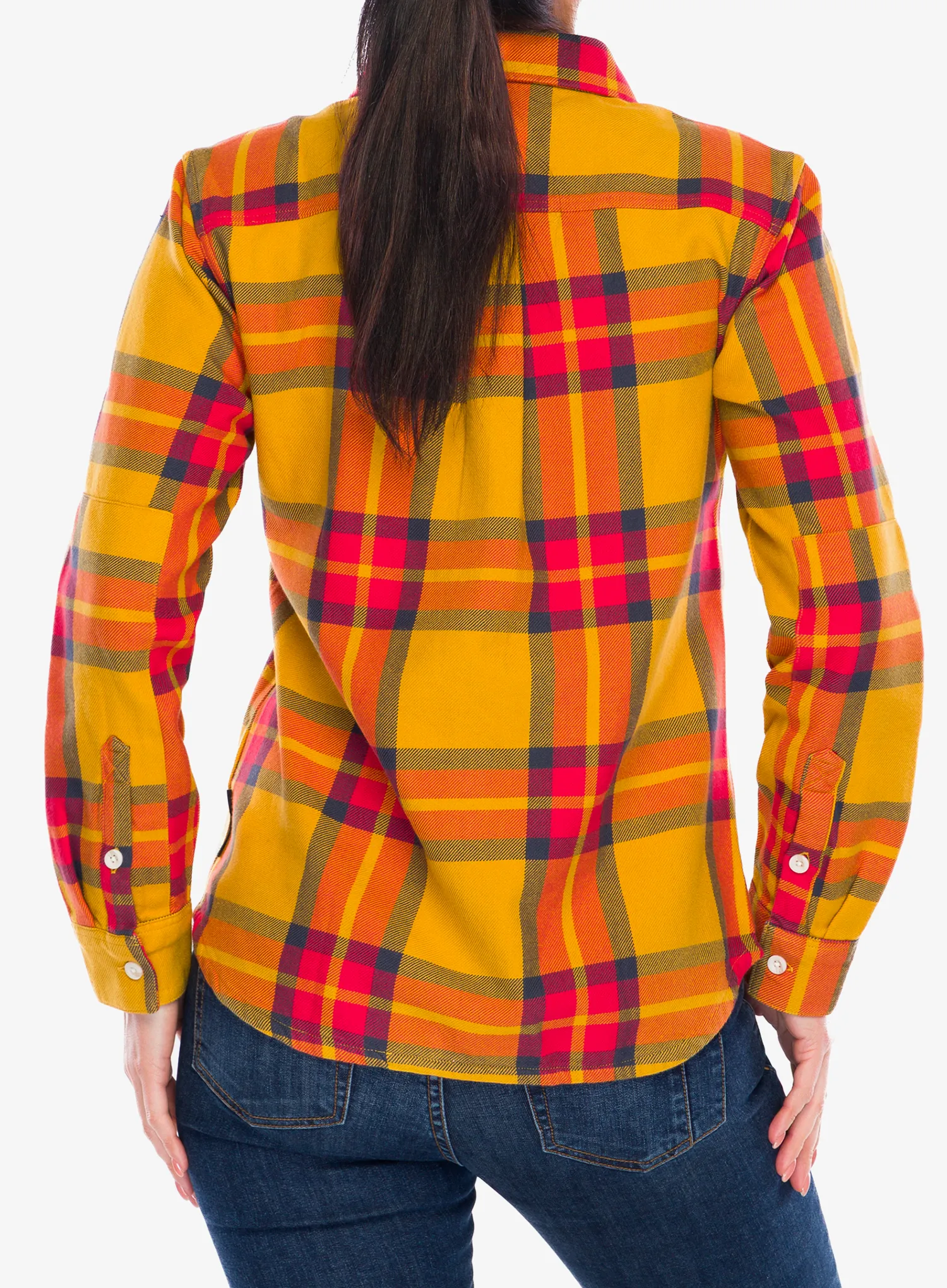 Outdoorhemd Damen Black Diamond Project Twill LS Shirt - amber/coral red