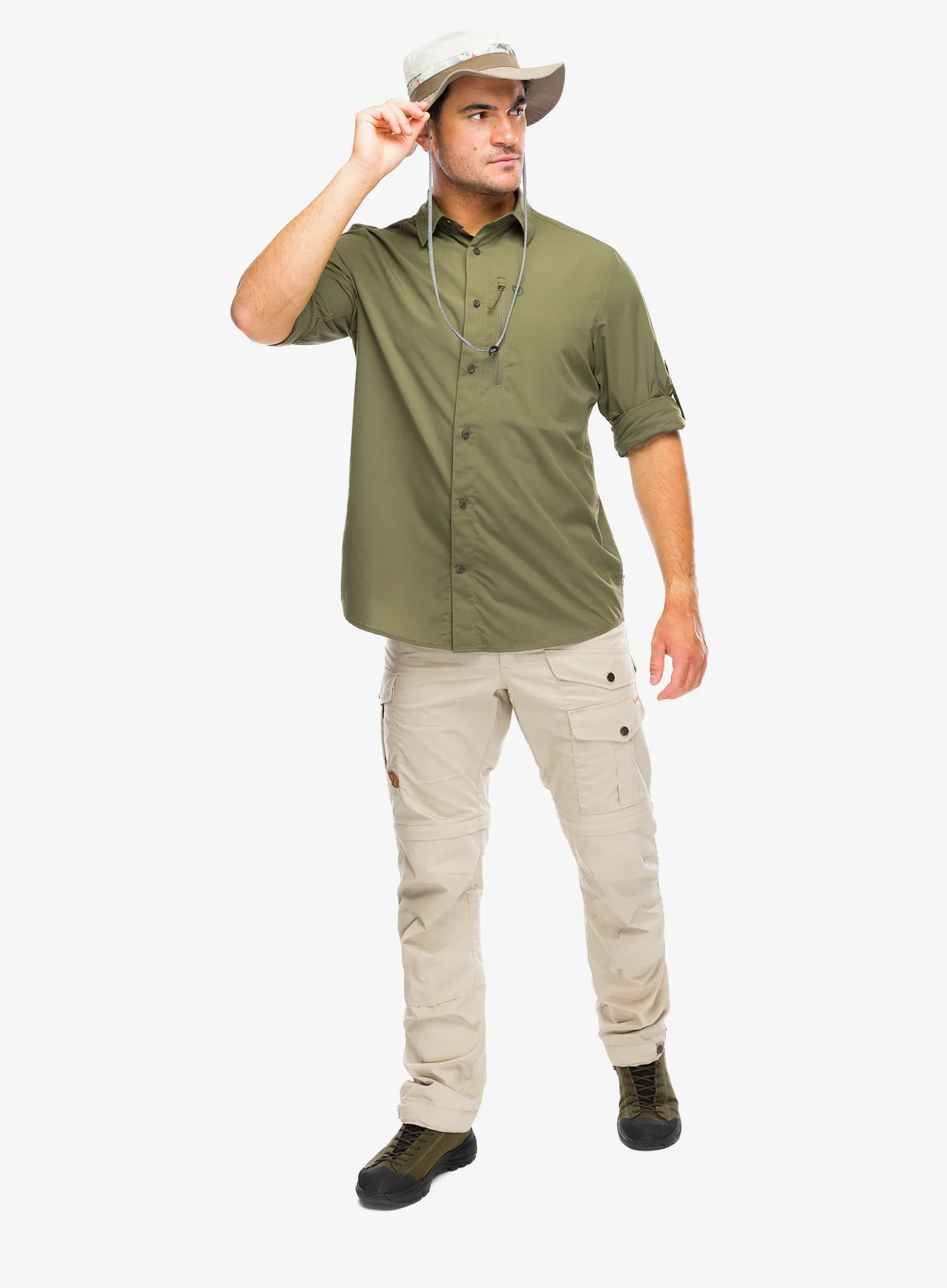 Outdoorhemd Fjallraven Abisko Hike Shirt LS - laurel green