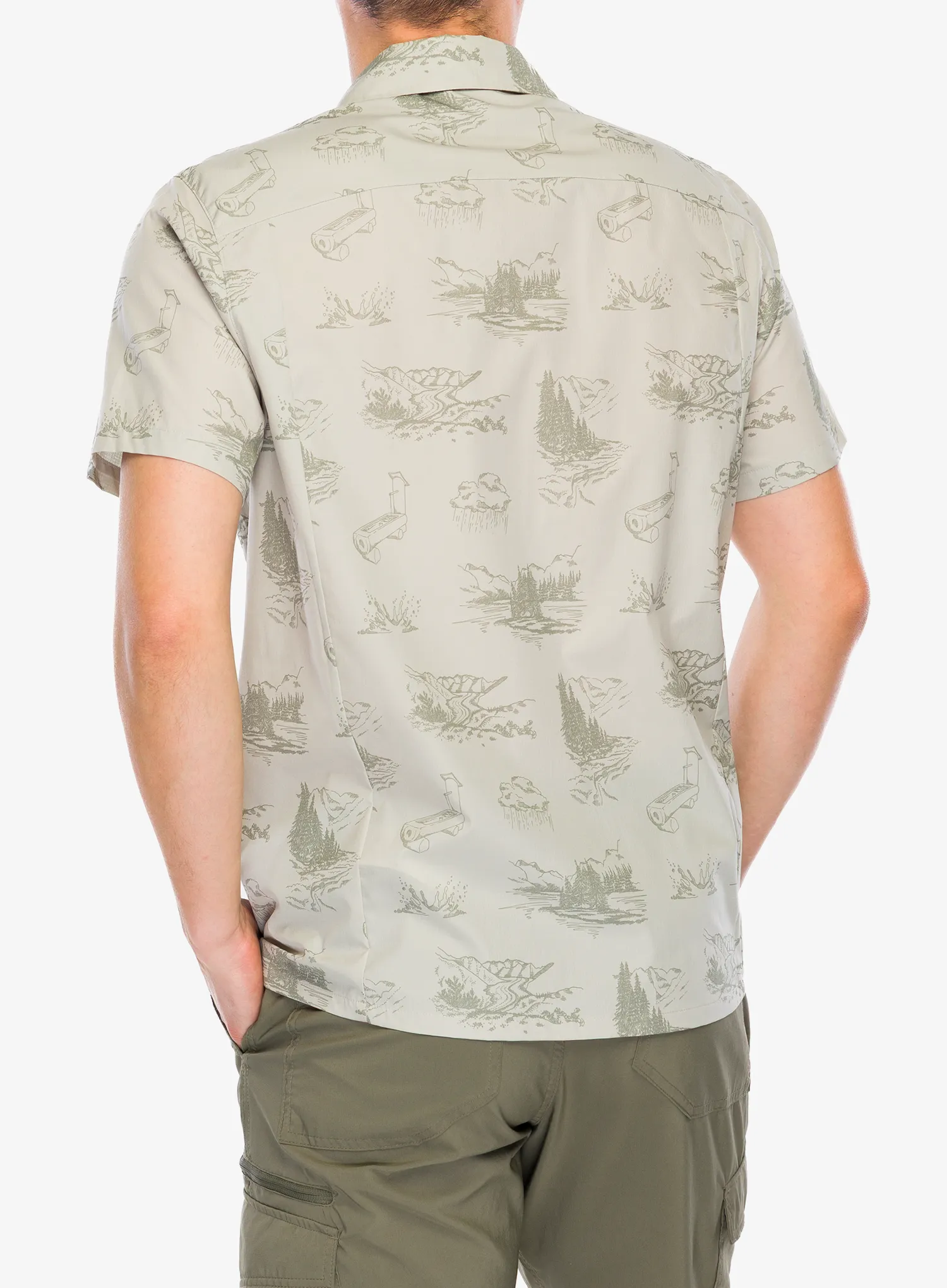 Outdoorhemd Odlo Essential S/S Print Shirt S/S - agate gray