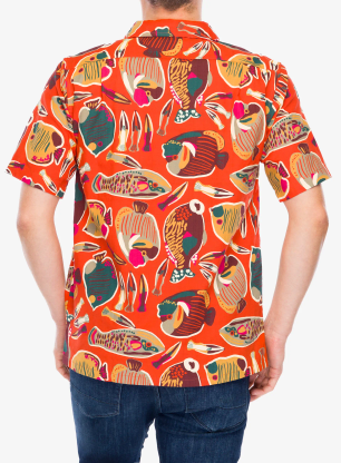 Outdoorhemd Patagonia Tropical Island Camp Shirt - wrasse/pollinator orange