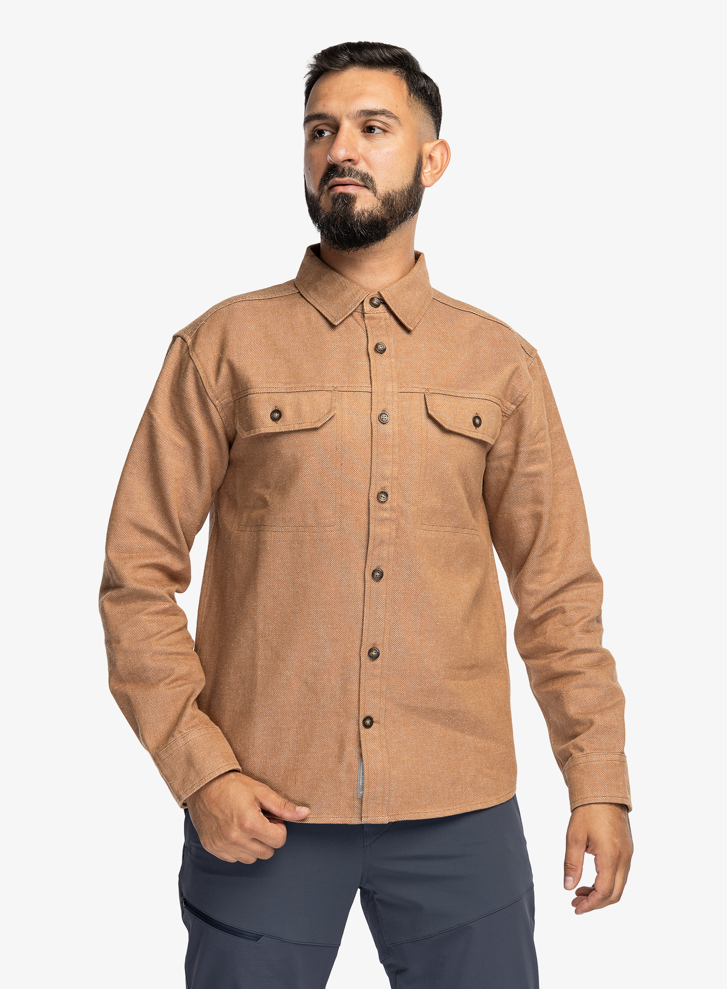 Outdoorhemd Royal Robbins Clouds Rest Hemp LS - pecan htr