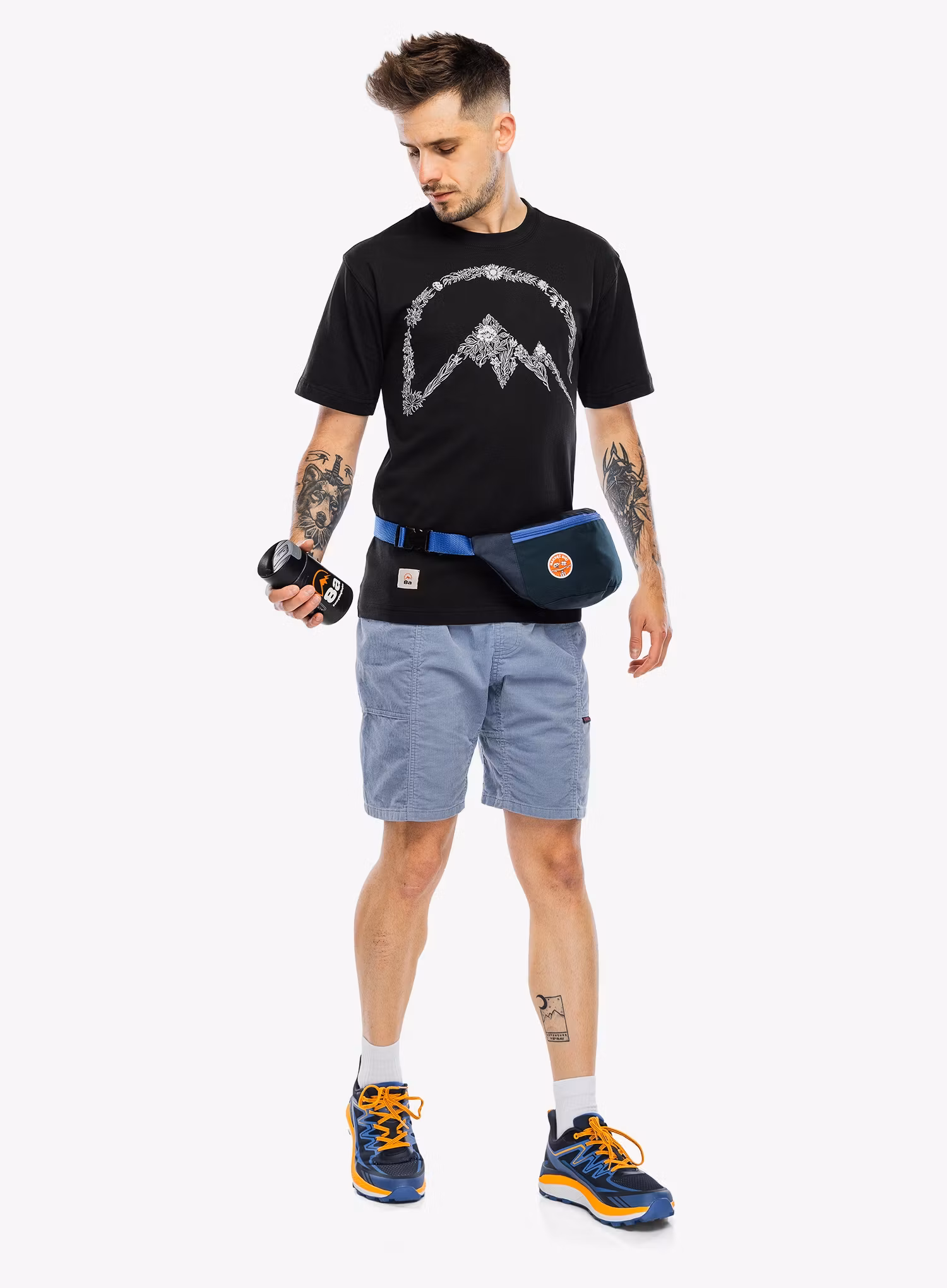 Baumwolle T-Shirt 8a Tatra Flora - black