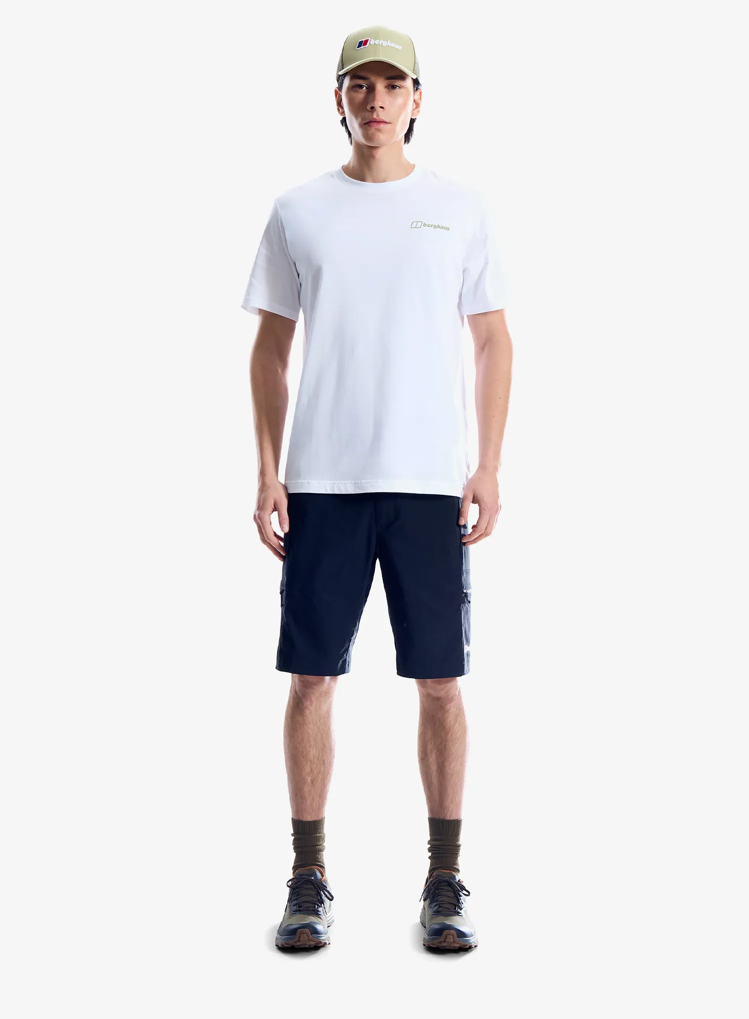 Baumwolle T-Shirt Berghaus Geo Mountaintry Essential Tee Am - pure white