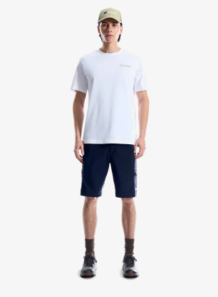 Baumwolle T-Shirt Berghaus Geo Mountaintry Essential Tee Am - pure white