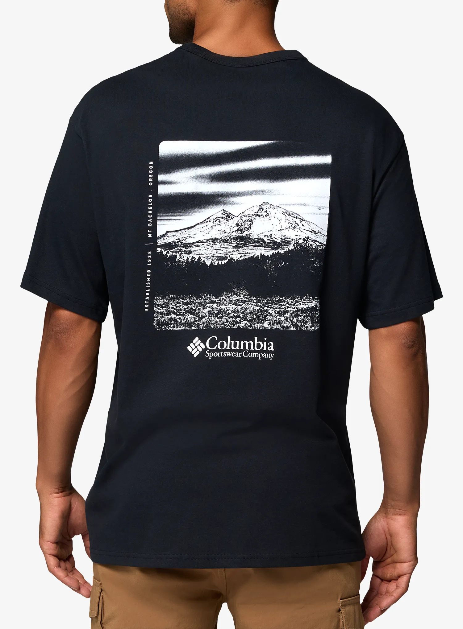 Baumwolle T-Shirt Columbia CSC Heavyweight Back Graphic Tee - black/photoreal