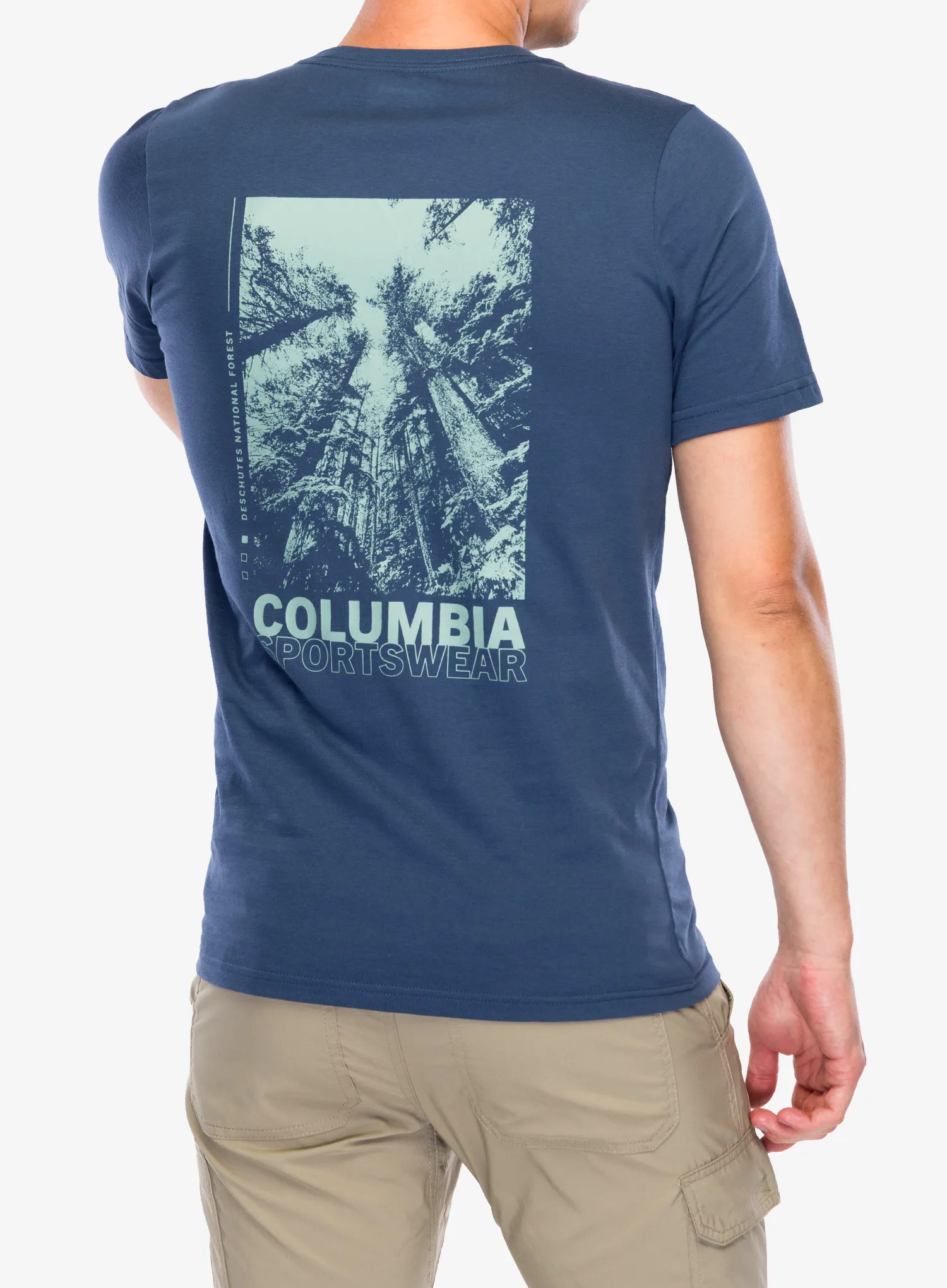 Baumwolle T-Shirt Columbia Rapid Ridge Back Graphic Tee II - dark mountain/amazing heights