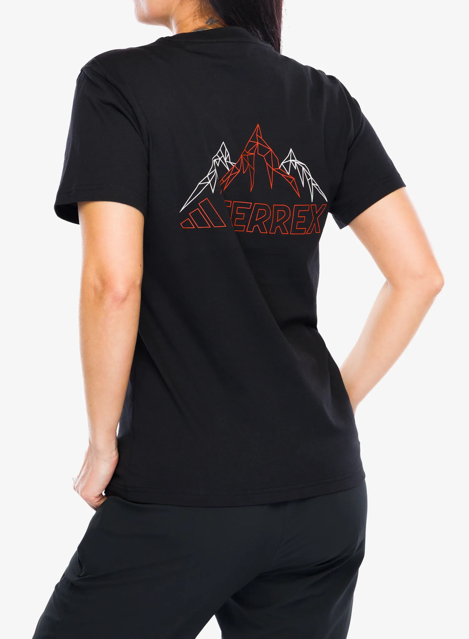 T-Shirt Baumwolle Damen adidas TERREX Mountain Tee - black
