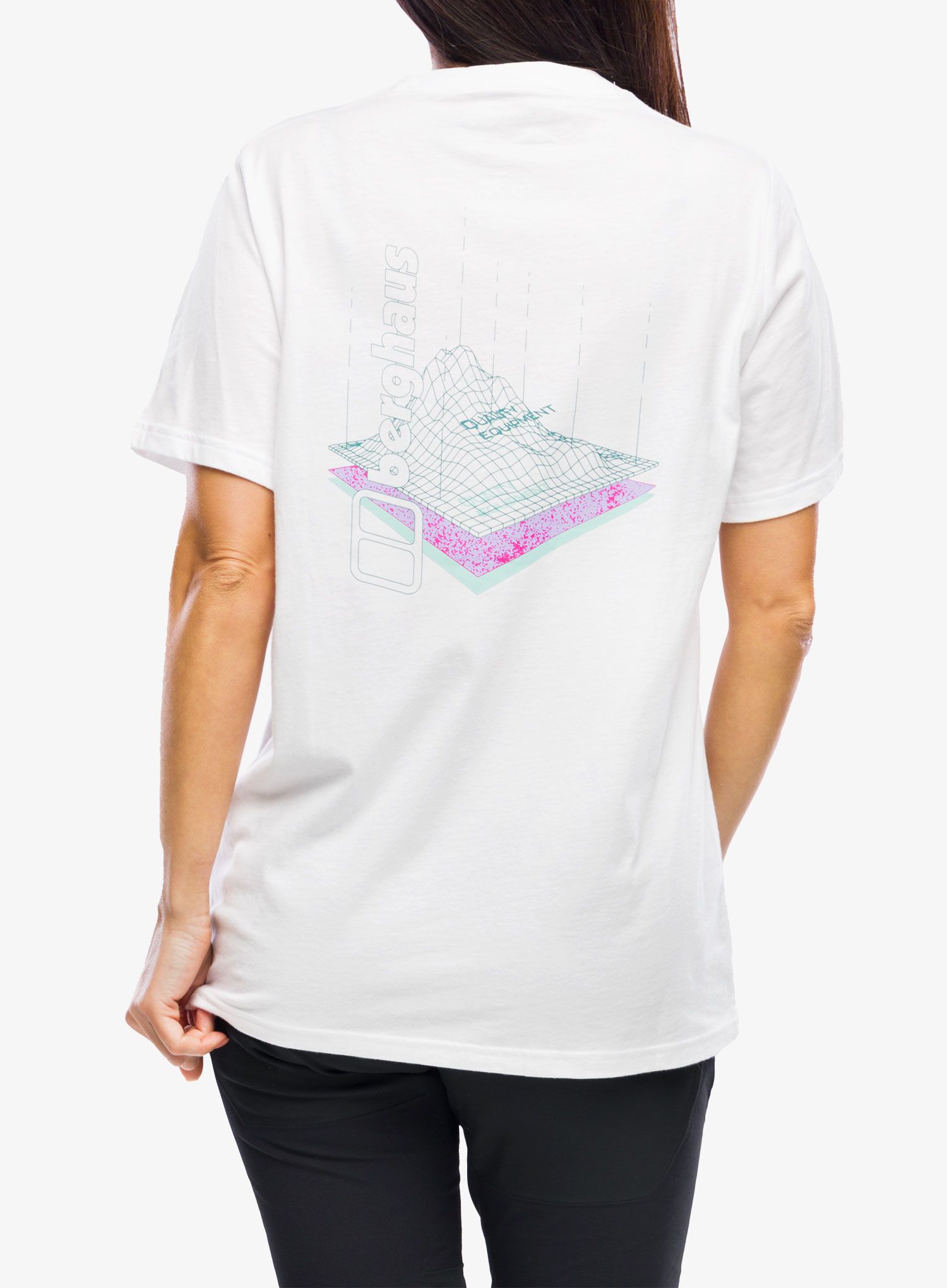 T-Shirt Baumwolle Damen Berghaus Boyfriend Three Layers SS Tee - pure white