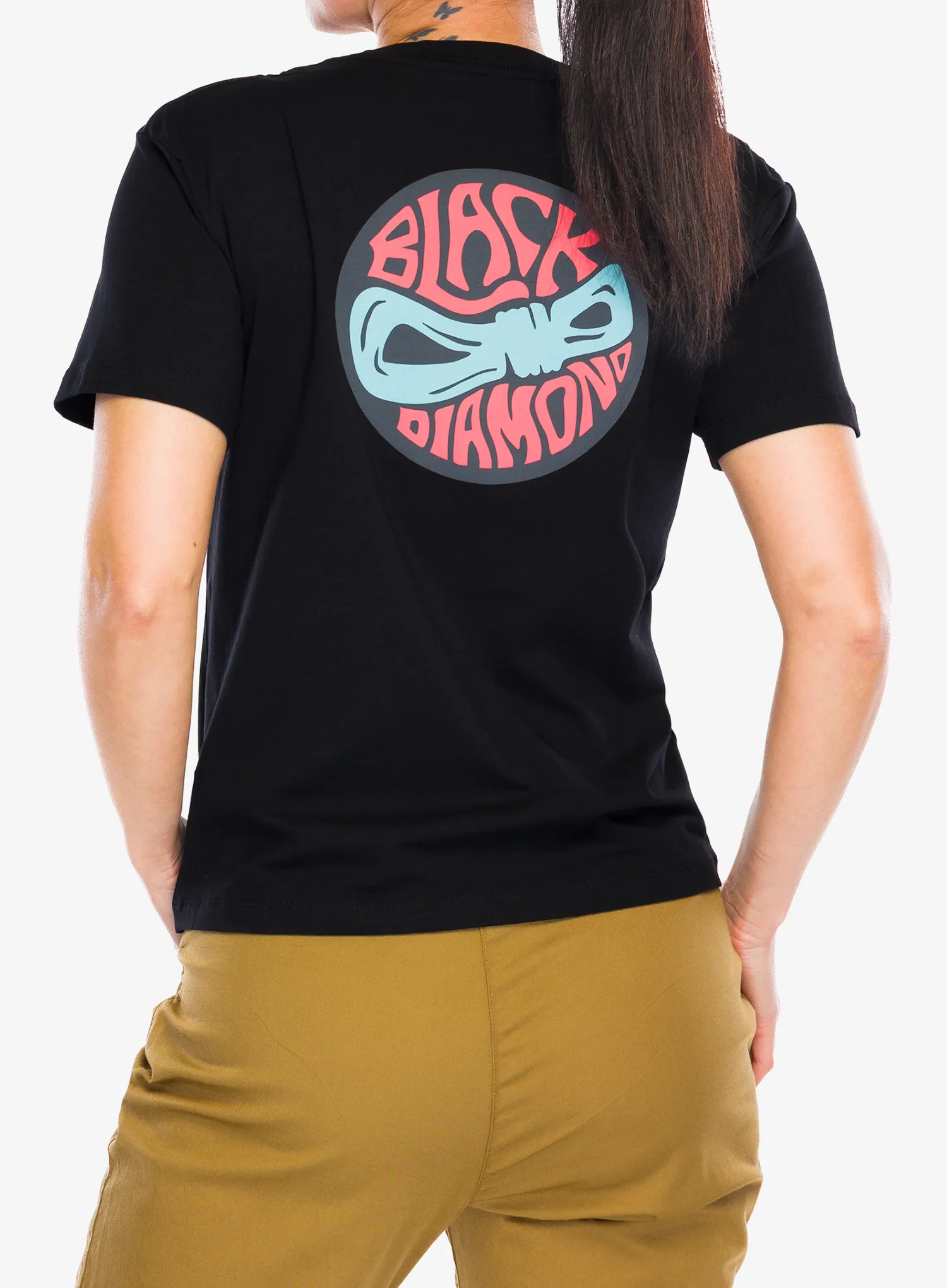 T-Shirt Baumwolle Damen Black Diamond Rope Badge SS Tee - black
