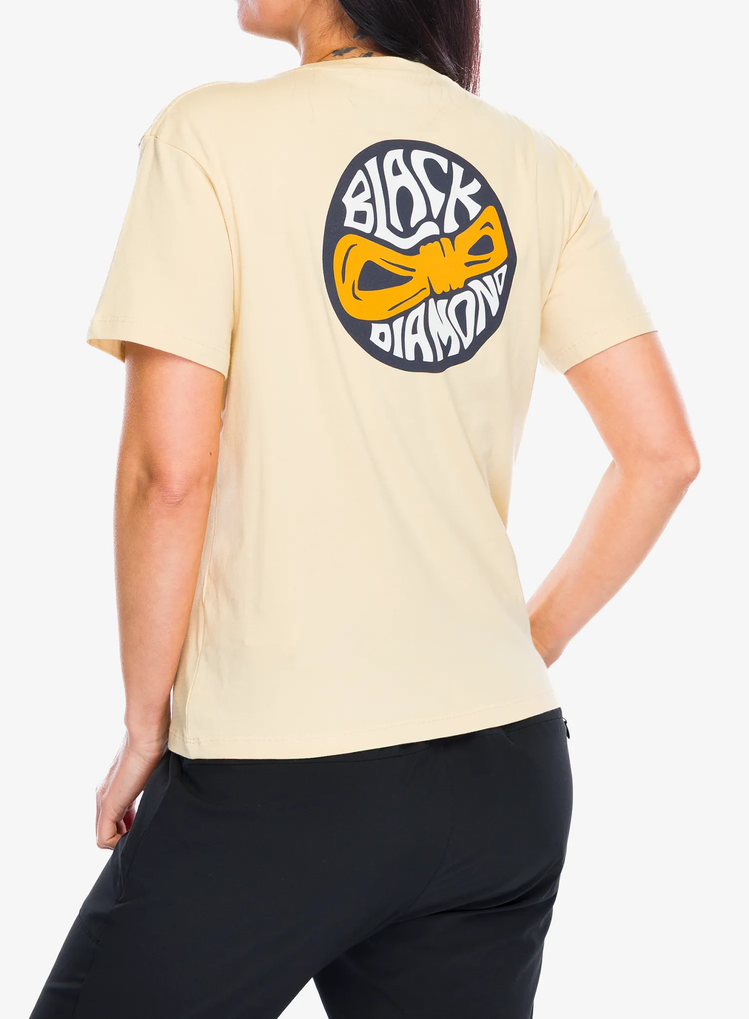 T-Shirt Baumwolle Damen Black Diamond Rope Badge SS Tee - white oak