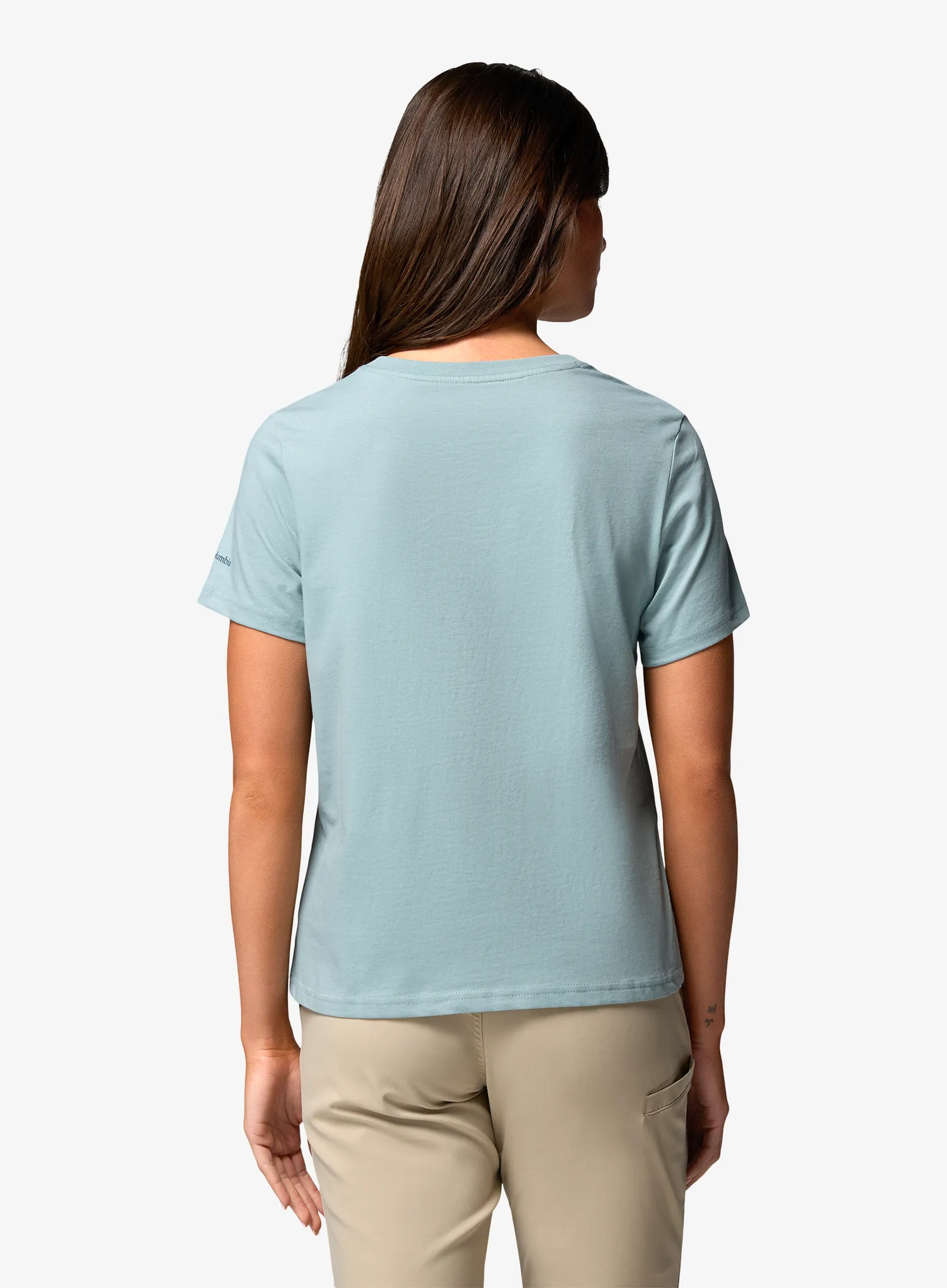 T-Shirt Baumwolle Damen Columbia Rolling Bend Graphic S/S - crushed blue/stacked gem mini