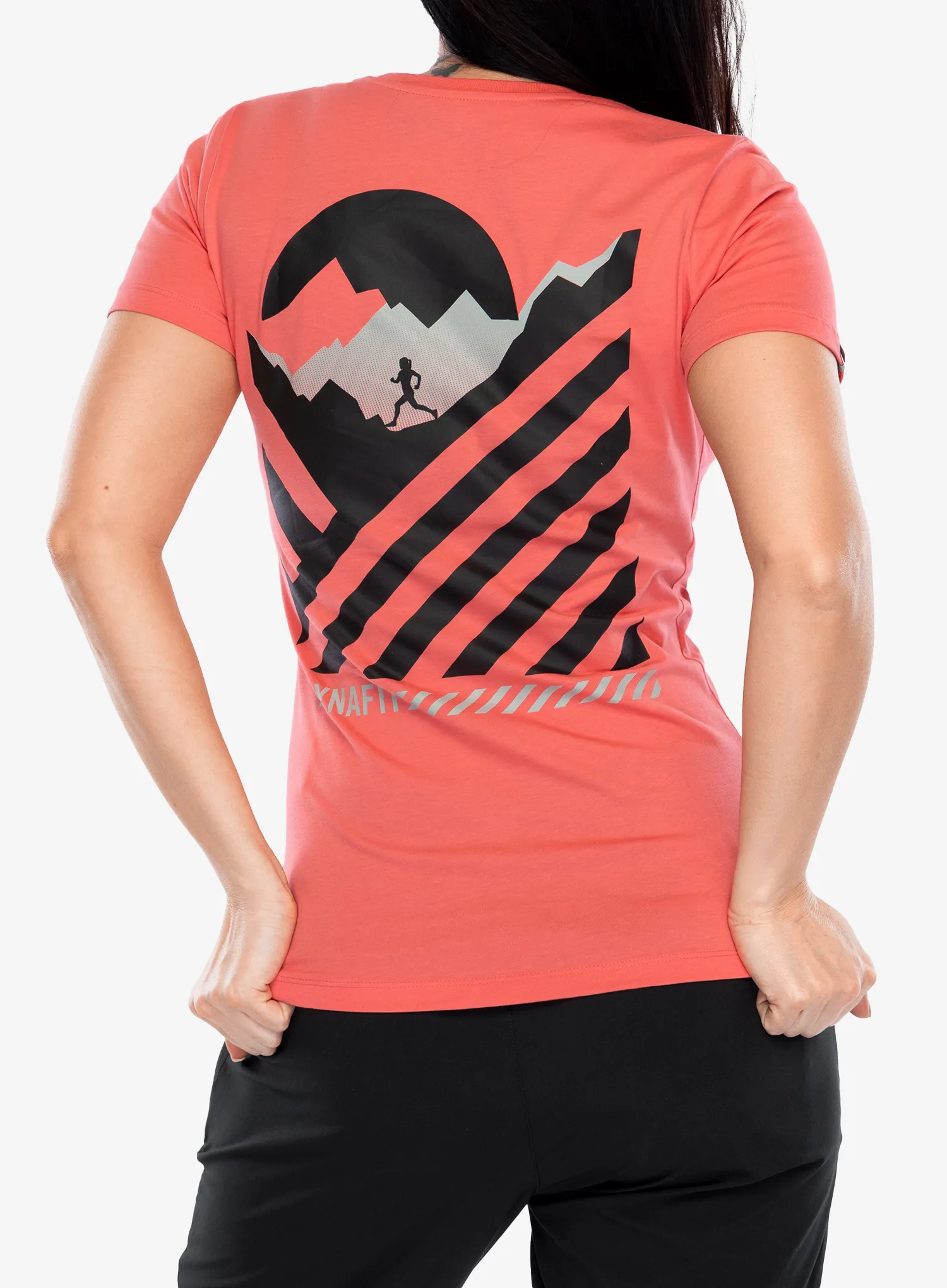 T-Shirt Baumwolle Damen Dynafit 24/7 Graphic T-Shirt - cabana/striped elevation
