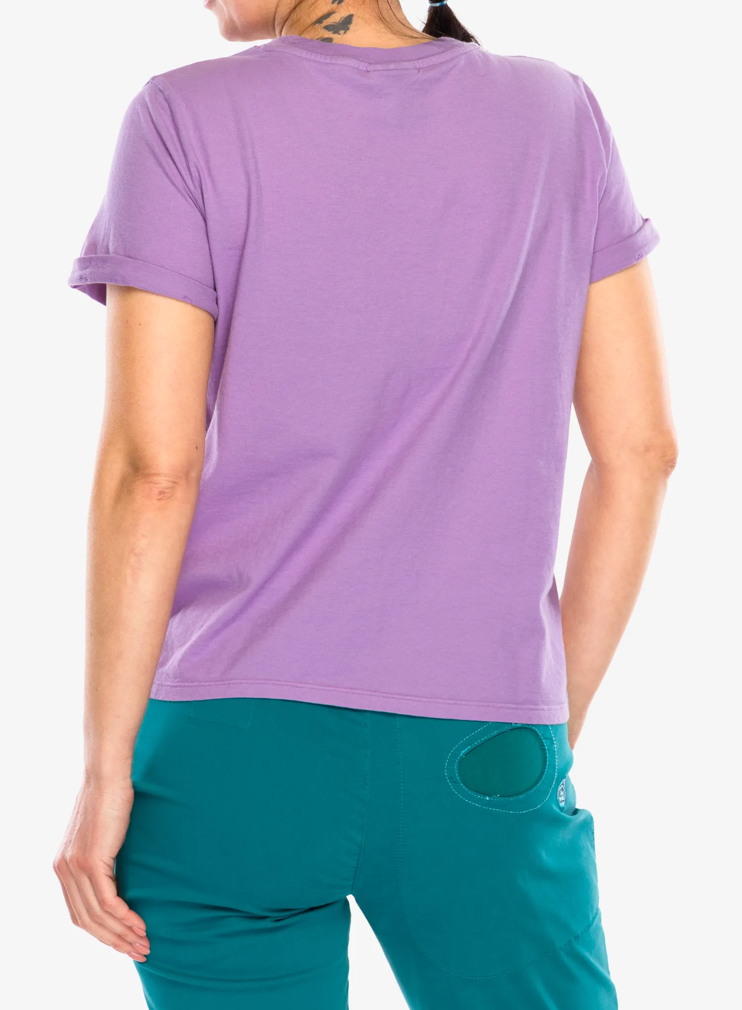 T-Shirt Baumwolle Damen E9 Wild - wisteria