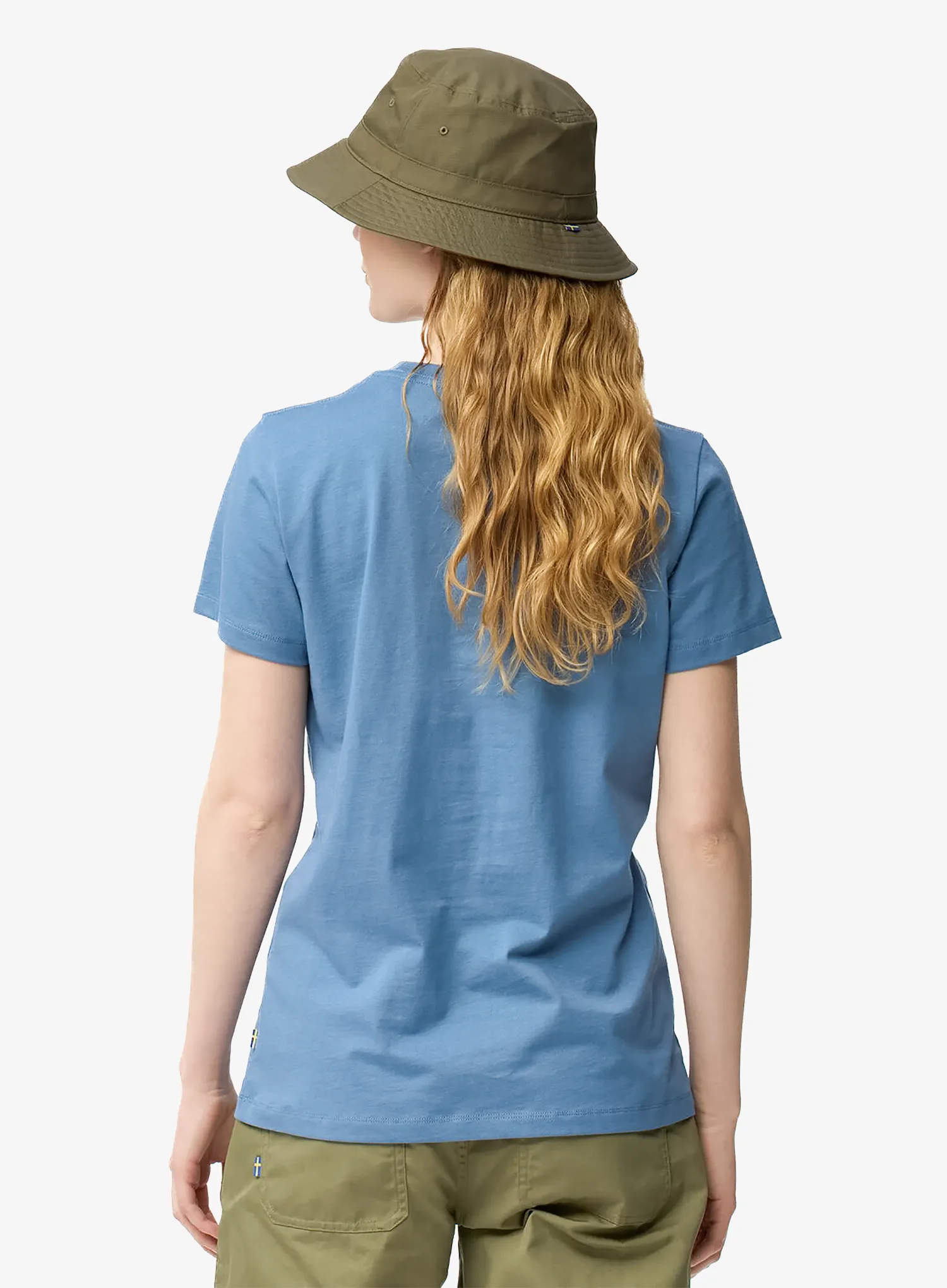 T-Shirt Baumwolle Damen Fjallraven Fjallblomster Fox T-shirt - dawn blue