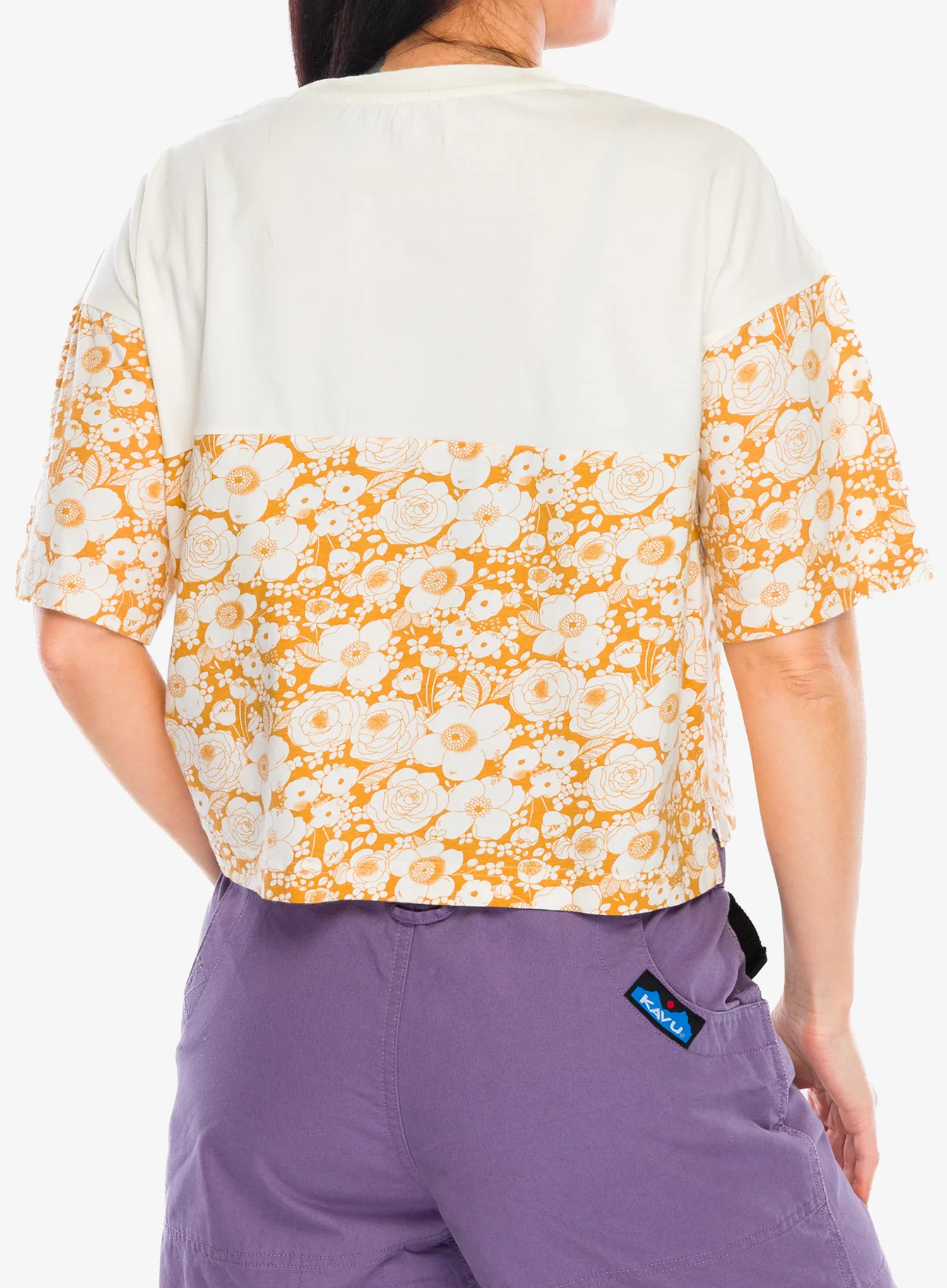 T-Shirt Baumwolle Damen Kavu Bondi - gold bloom