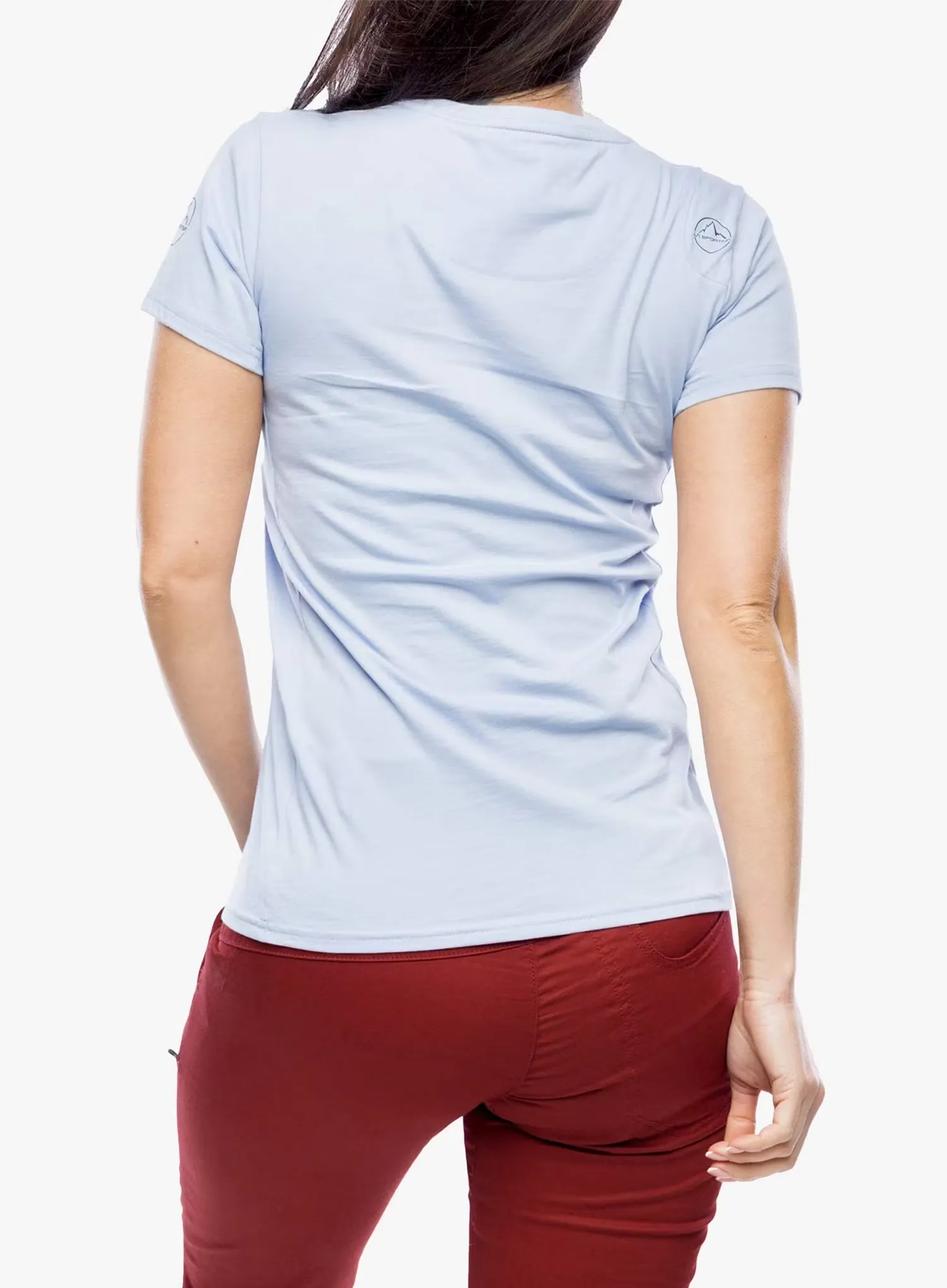T-Shirt Baumwolle Damen La Sportiva Stripe Cube T-Shirt - stone-blue