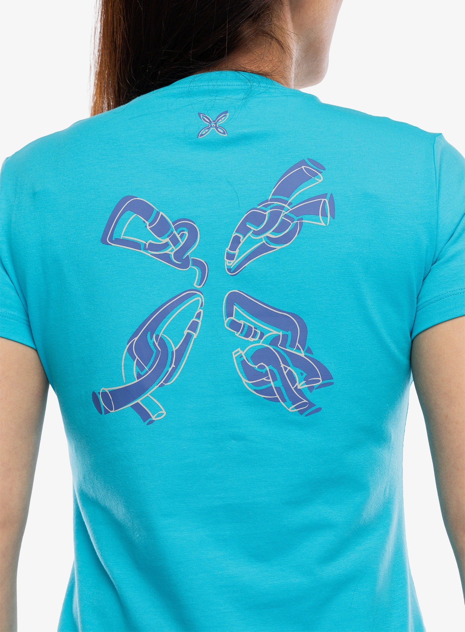 T-Shirt Baumwolle Damen Montura Knots T-Shirt - turquoise
