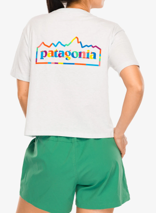 T-Shirt Baumwolle Damen Patagonia Unity Fitz Easy Cut Responsibili-Tee - white