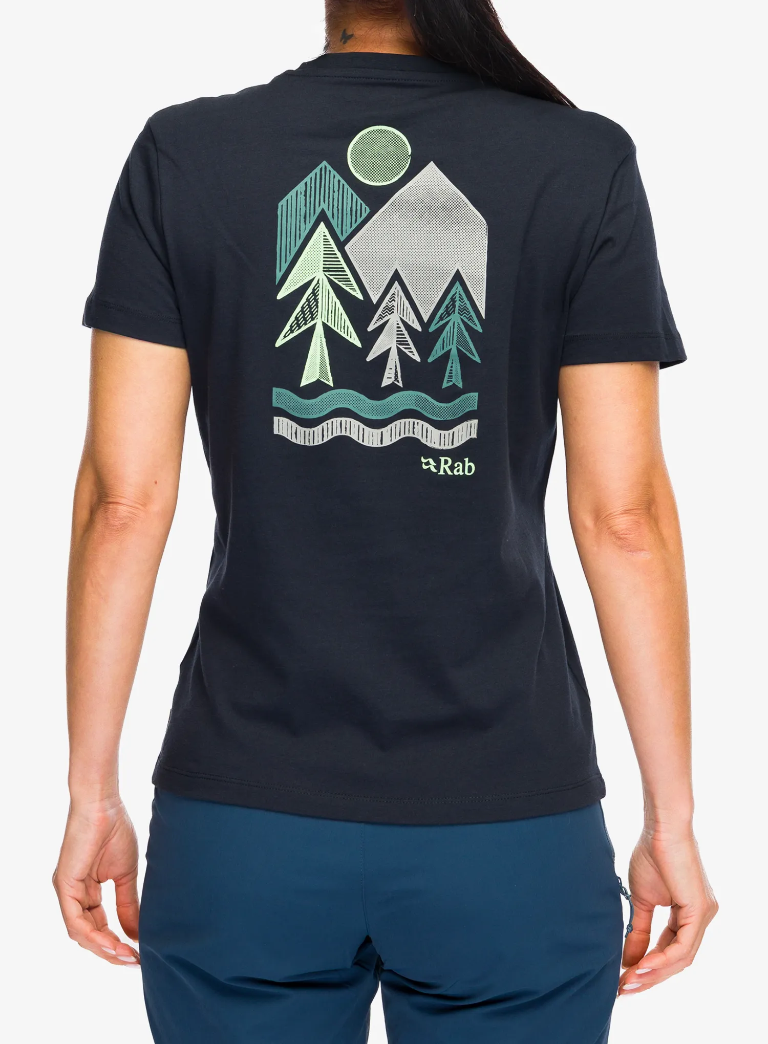 T-Shirt Baumwolle Damen Rab Tuku Vista Tee - beluga