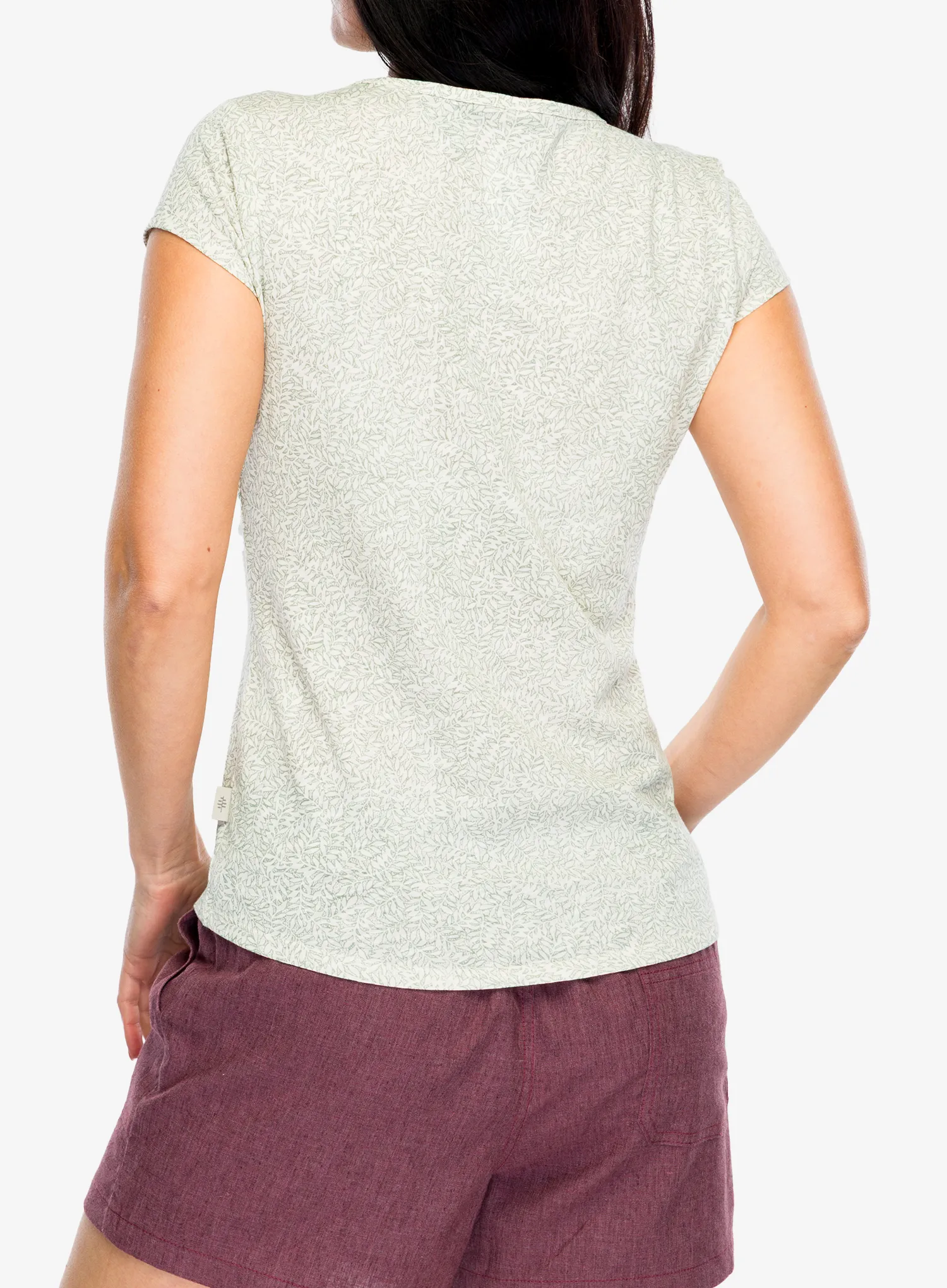 T-Shirt Baumwolle Damen Royal Robbins Featherweight Slub Tee - sage leaf nisene pt