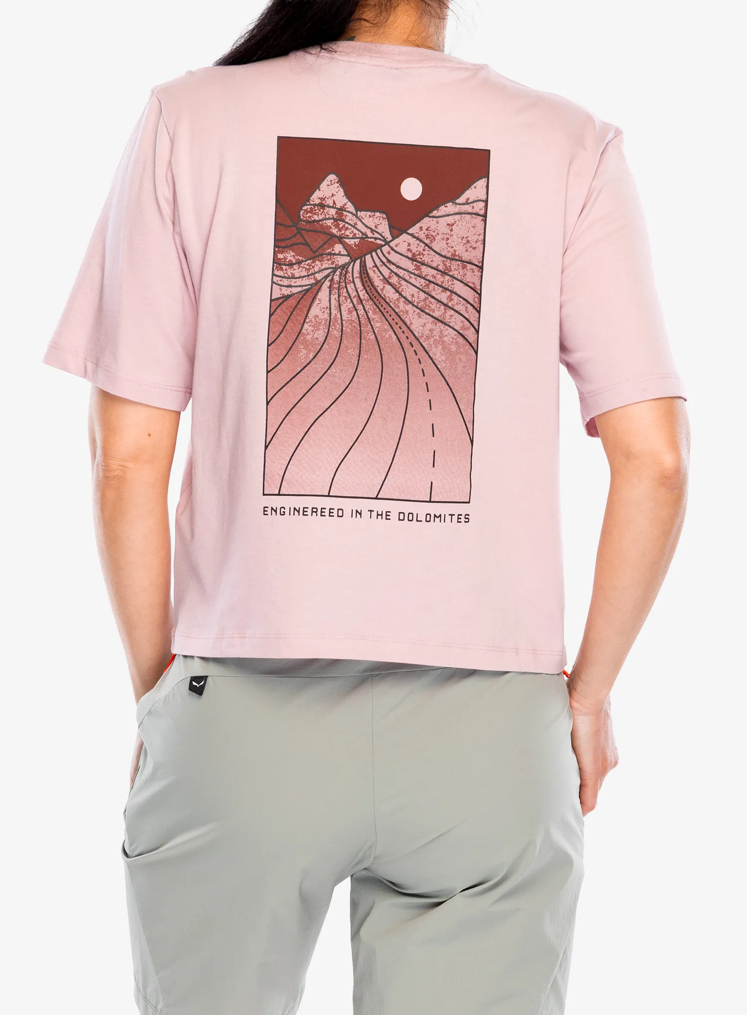 T-Shirt Baumwolle Damen Salewa Eagle Sunset Loose T-Shirt - zephyr
